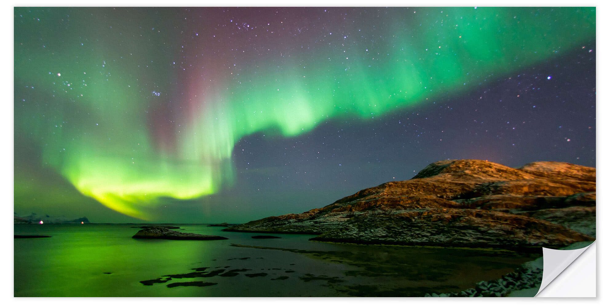 Posterlounge Wandbild Nordlichter bei Tromsø, Norwegen, Louise Murray, erhältlich als Poster, Leinwandbild, Wandsticker oder Acrylglasbild