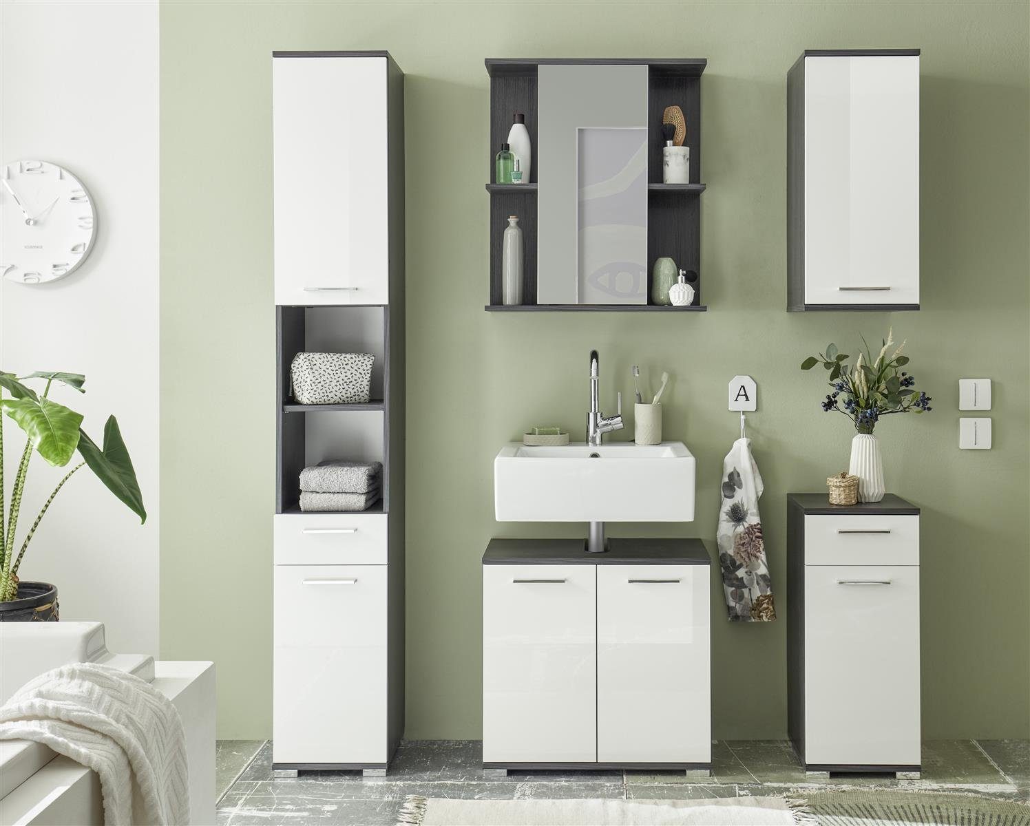 PREISBRECHER Spiegelschrank Olivia 60 x 69 x 20 cm (B/H/T)