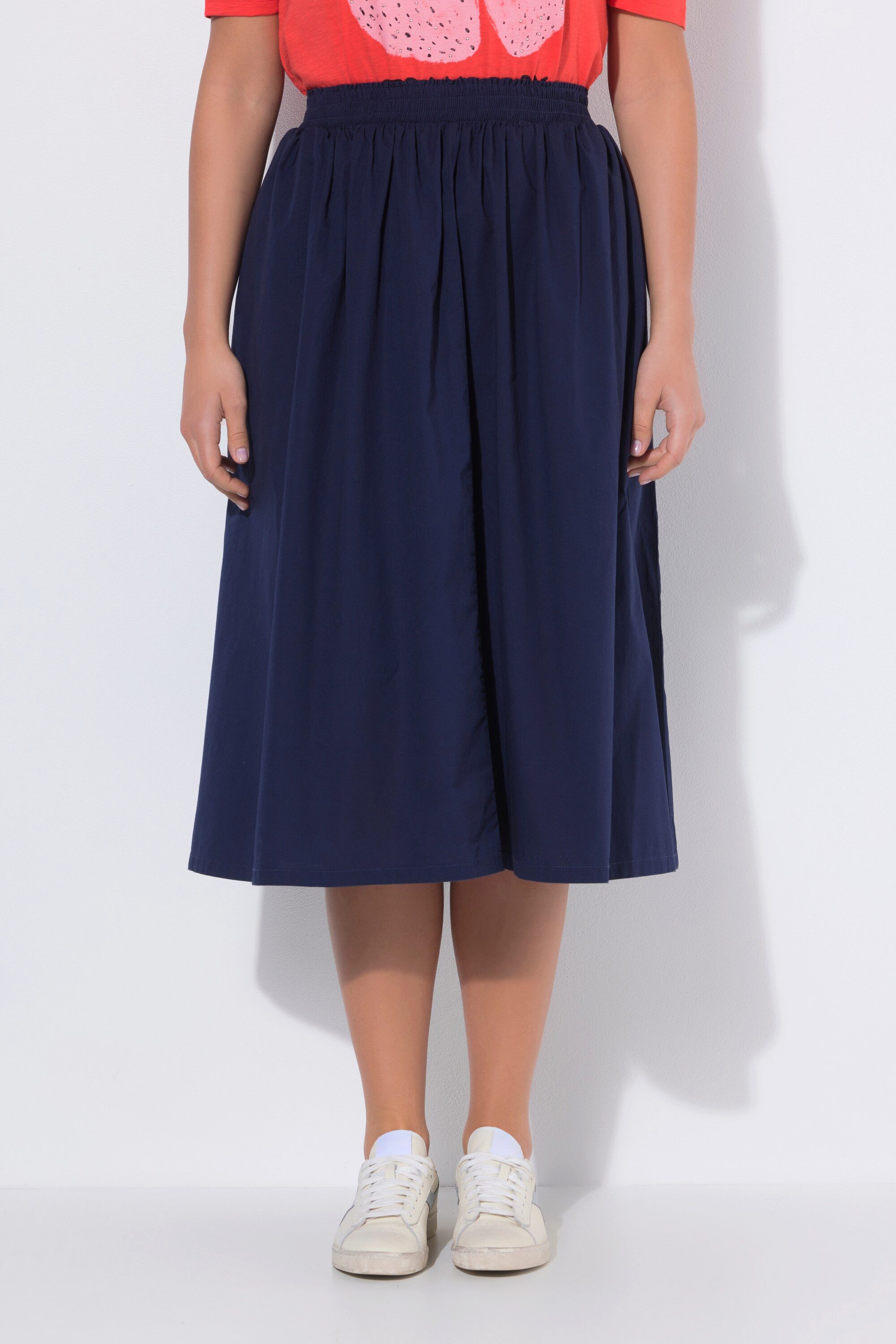 Ulla Popken Jerseyrock Midirock A-Linie Elastikbund Stretchkomfort