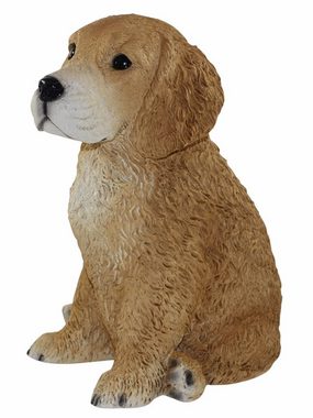 Castagna Tierfigur Deko Figur Hund Golden Retriever Welpe Hundefigur sitzend Kollektion Castagna aus Resin H 24 cm