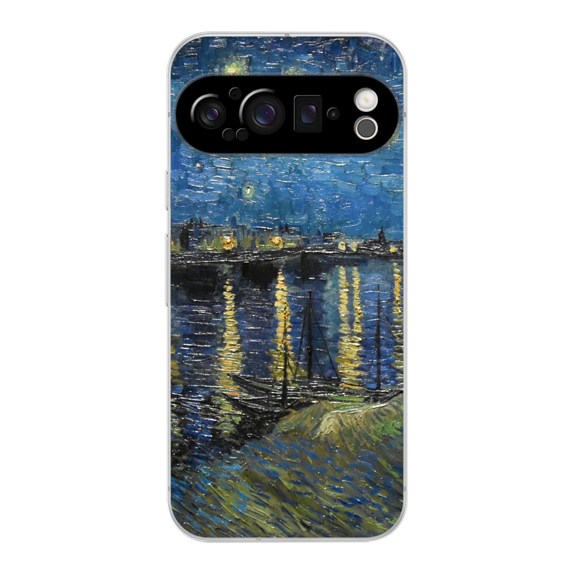 MuchoWow Handyhülle für Google Pixel 9 Pro Sternennacht über der Rhone - Van Gogh - Kunst, Phone Case, Silikon, Schutzhülle Dünn