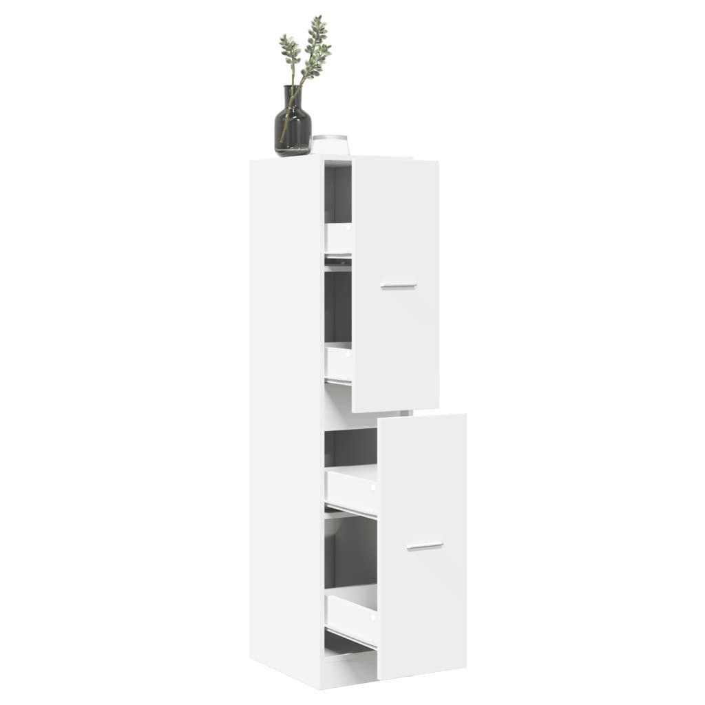 furnicato Apothekerschrank Massivholz 30x41x144,5 cm Weiß (1-St)