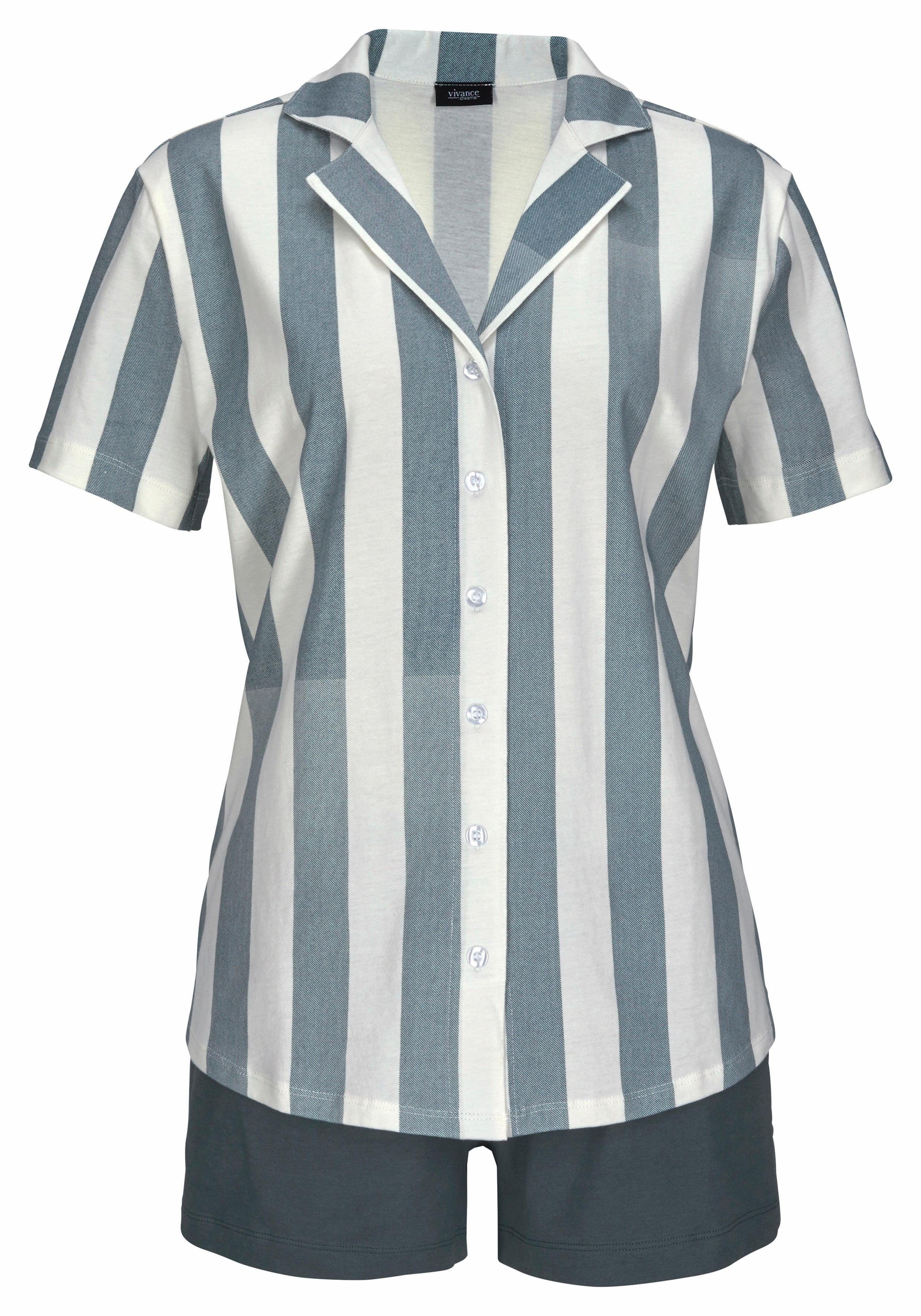Vivance Dreams Shorty (2 tlg., 2-teilig) im Hemdblusenlook günstig online kaufen