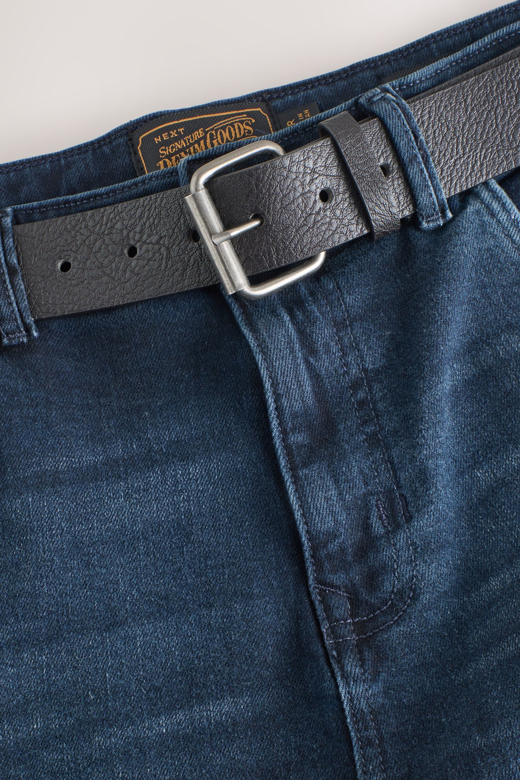 Next Straight-Jeans Jeans mit Gürtel (2-tlg)