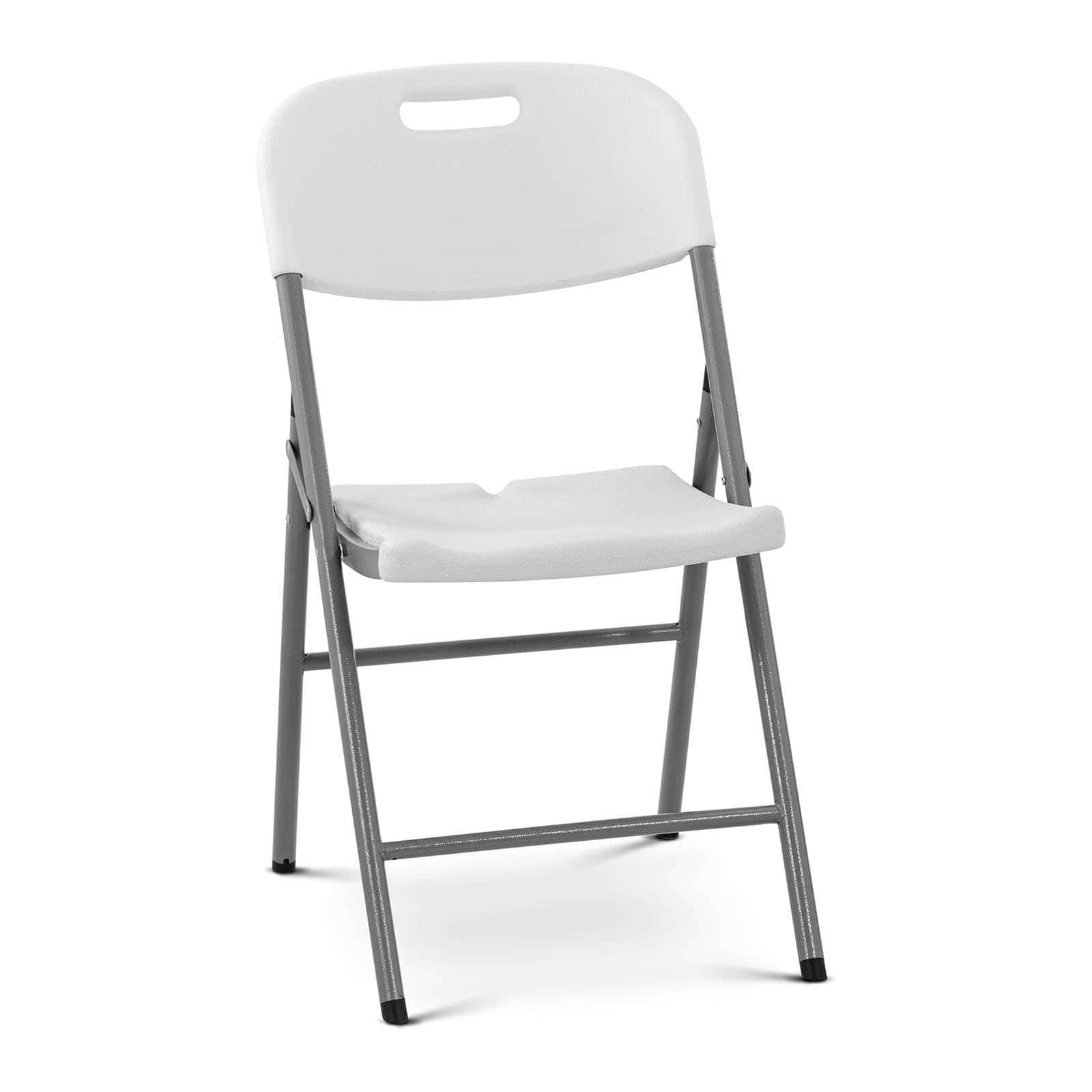 Royal Catering Faltstuhl Klappstuhl Faltstuhl Stuhl klappbar 180 kg Stahl Polyethylen weiß