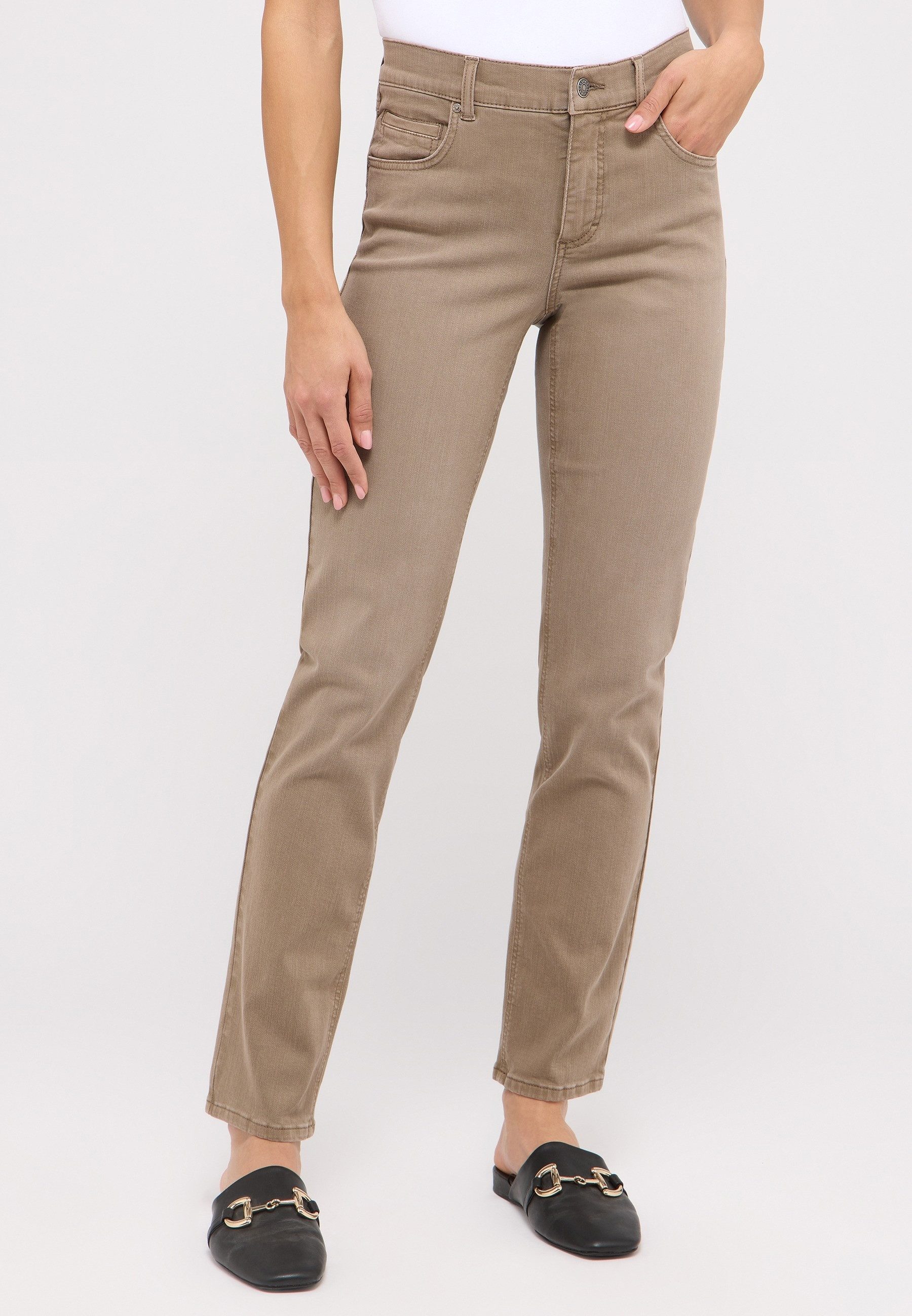 ANGELS Straight-Jeans CICI Straight-Schnitt, Slim fit Passform, aus Baumwollmischung