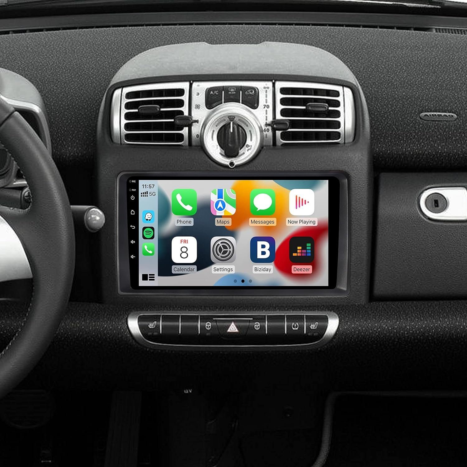 GABITECH Mercedes Smart Fortwo 9 zoll android 12 Autoradio GPS Carplay RDS Einbau-Navigationsgerät