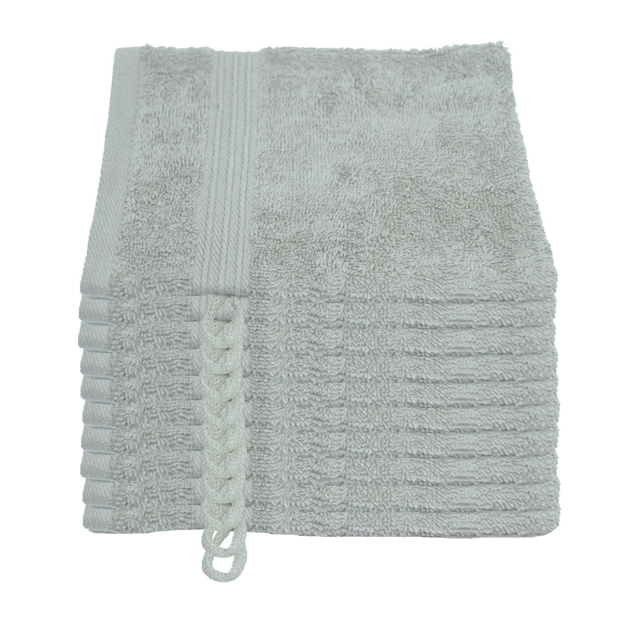 Julie Julsen Waschhandschuh 10-Waschhandschuh-Silber-Waschhandschuh 15 x 21 cm, (10-St)