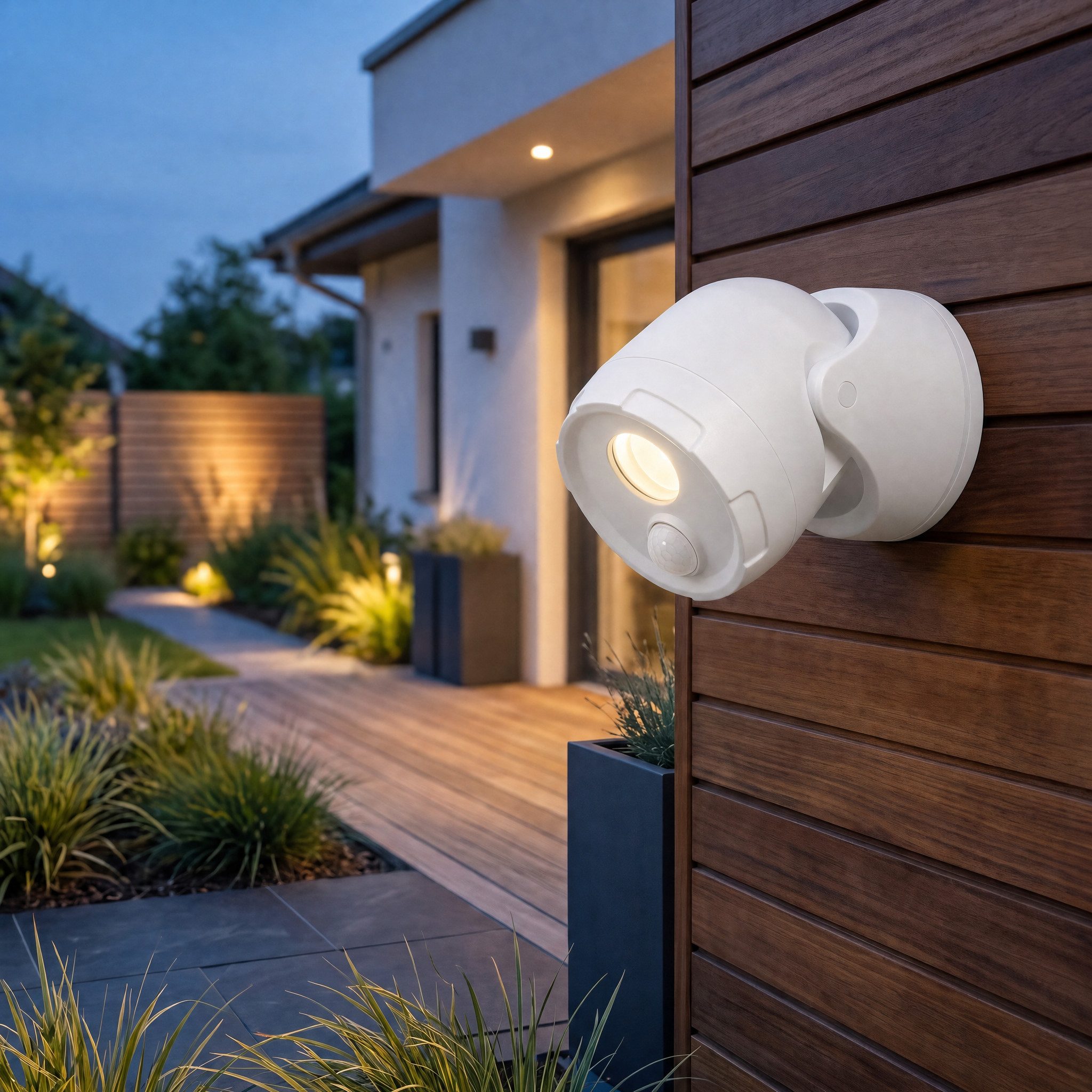 Northpoint LED Wandstrahler LED Batterie Spot Strahler Flutlicht Bewegungsmelder inkl. D-Batterien – Bild 3 von 5