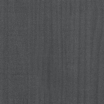 vidaXL Bett Massivholzbett Grau Kiefer 90x200 cm