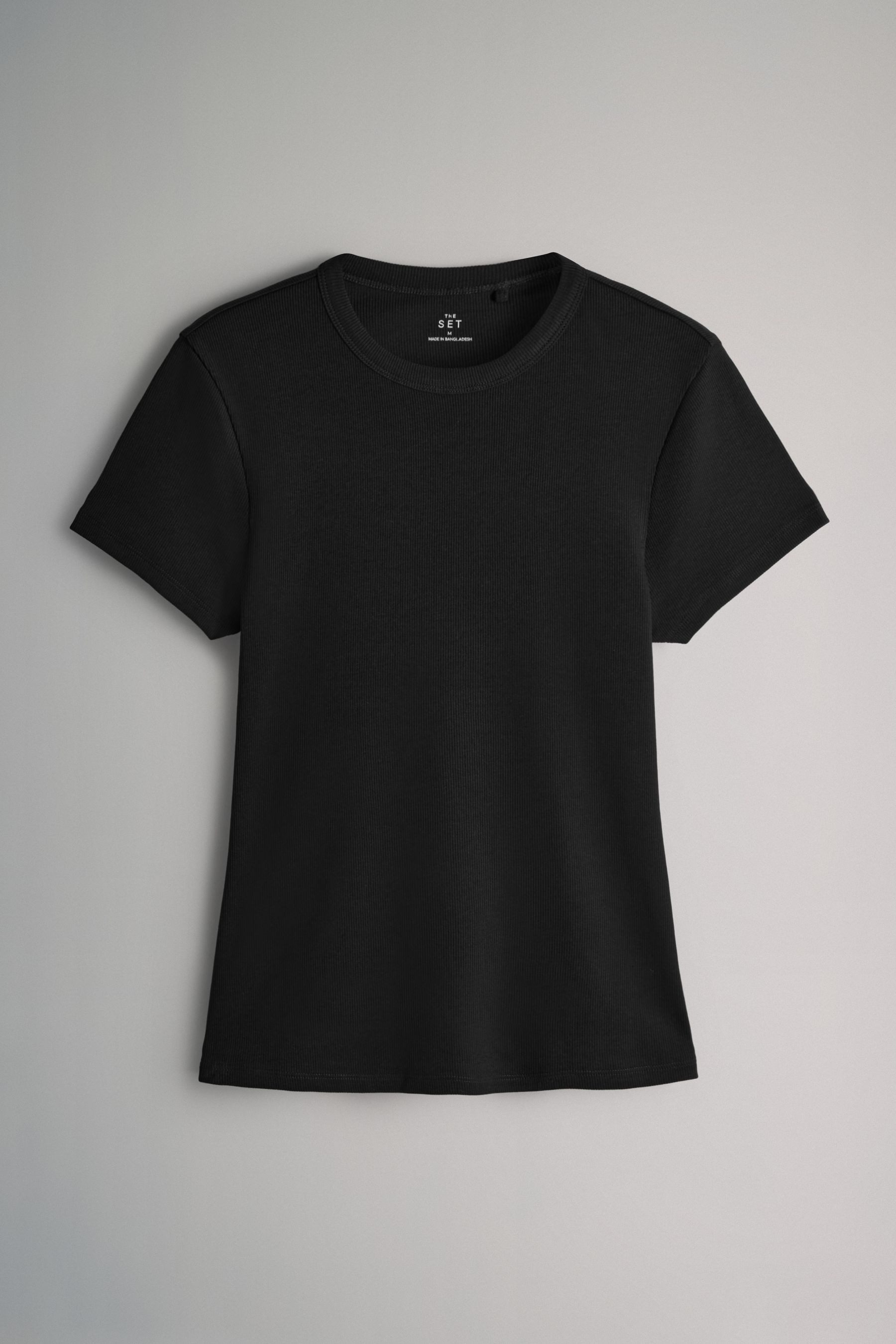 The Set T-Shirt The Set gerippte Kurzarm-T-Shirts, 5er-Pack (5-tlg)