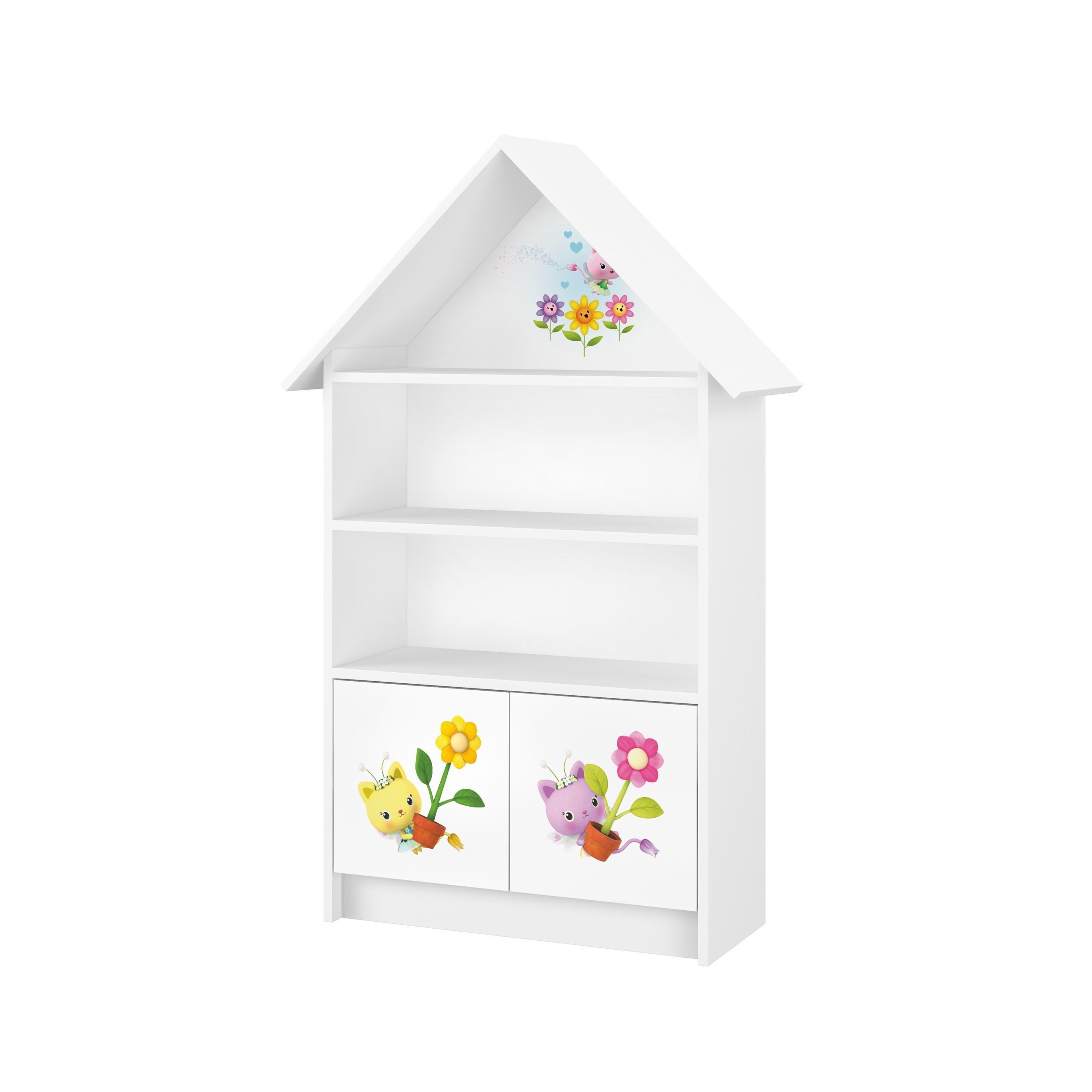 BabyBoo Standregal Gabby‘s Dollhouse Kinder Bücherregal Standregal Hausform Kinderregal