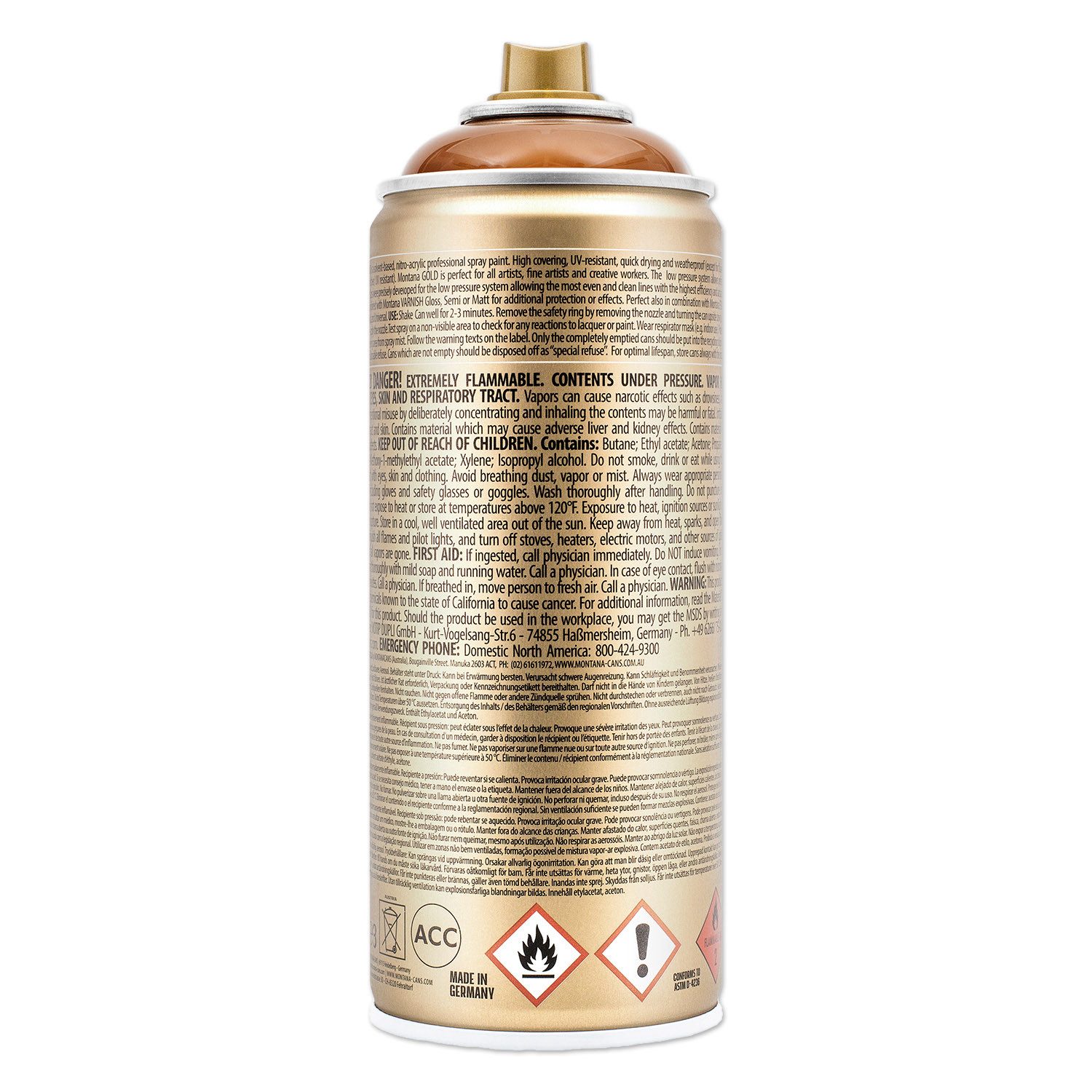 Montana Cans Sprühlack Sprühlack, Montana GOLD, Transparent, 400ml, Farbauswahl