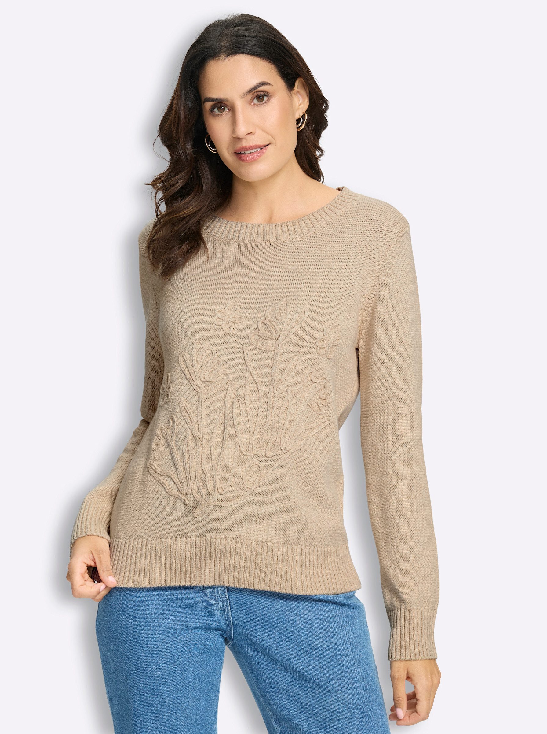 Witt Strickpullover Baumwoll-Pullover Langarm Jersey