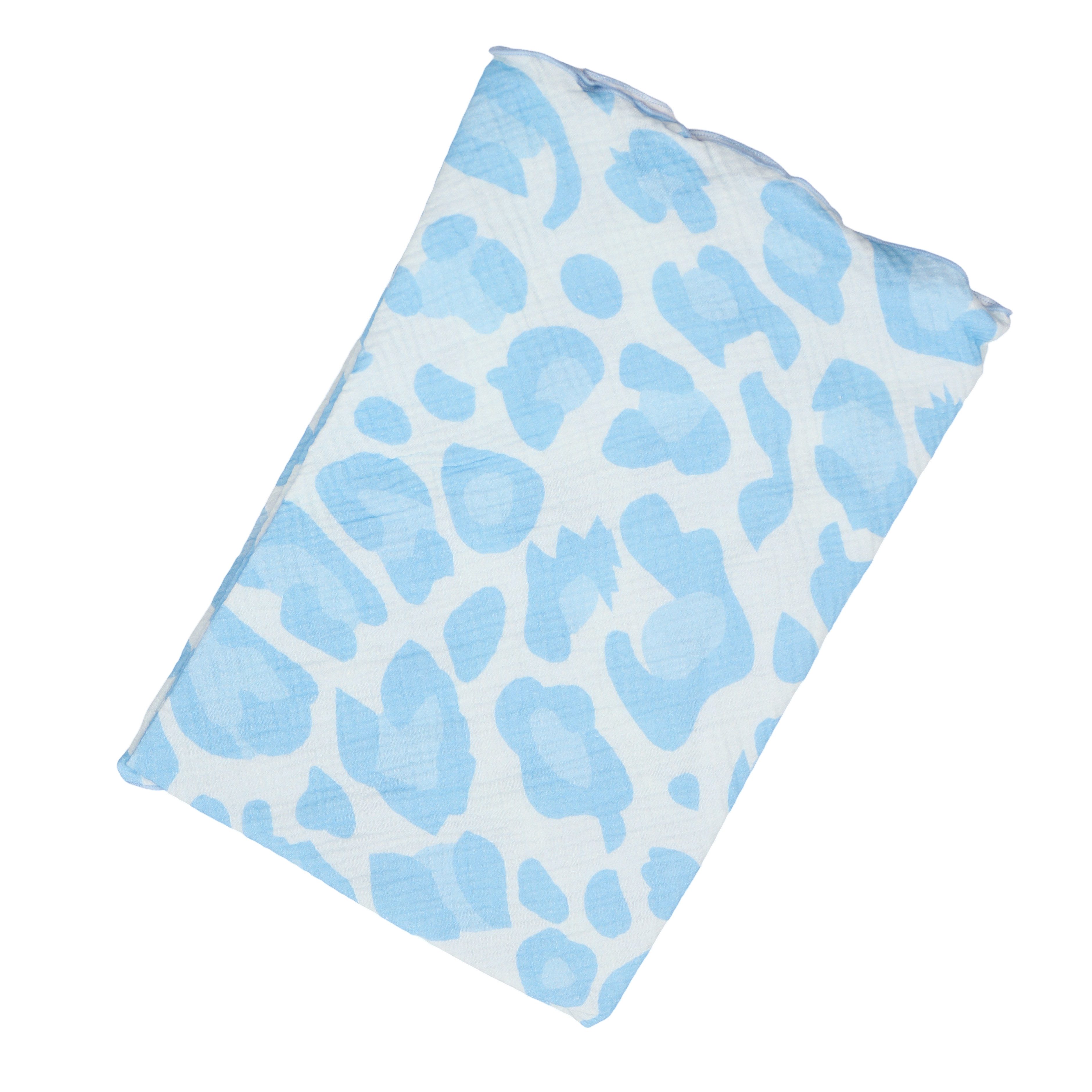 MIRROSI Dreieckstuch Aus Musellin Dreiecksschal ca.195x90 cm, Made in Italy Leopard, (Leicht, ideal für das ganze Jahr; 100% Baumwolle), in tollen Farben (Leo XXL Muster)