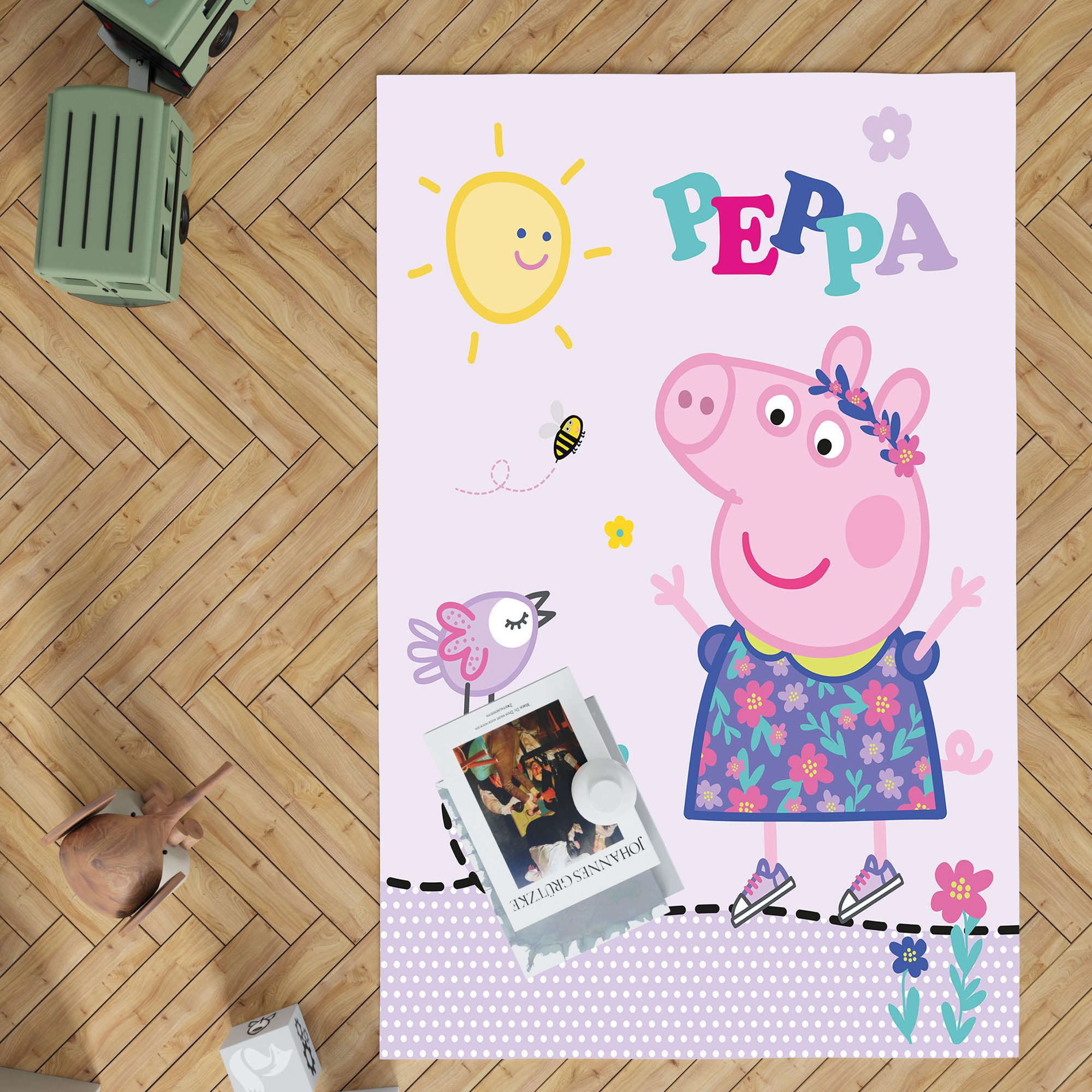 BERONAGE Kinderteppich Peppa Wutz Pig Happy günstig online kaufen