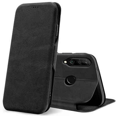 CoolGadget Handyhülle Business Premium Hülle für Huawei P30 Lite 6,2 Zoll, Handy Tasche mit Kartenfach für P30 Lite New Edition Schutzhülle