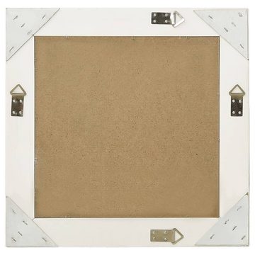 möbelando Barockspiegel 3002665 (BxH: 50x50 cm), aus Holz und Glas in Weiß