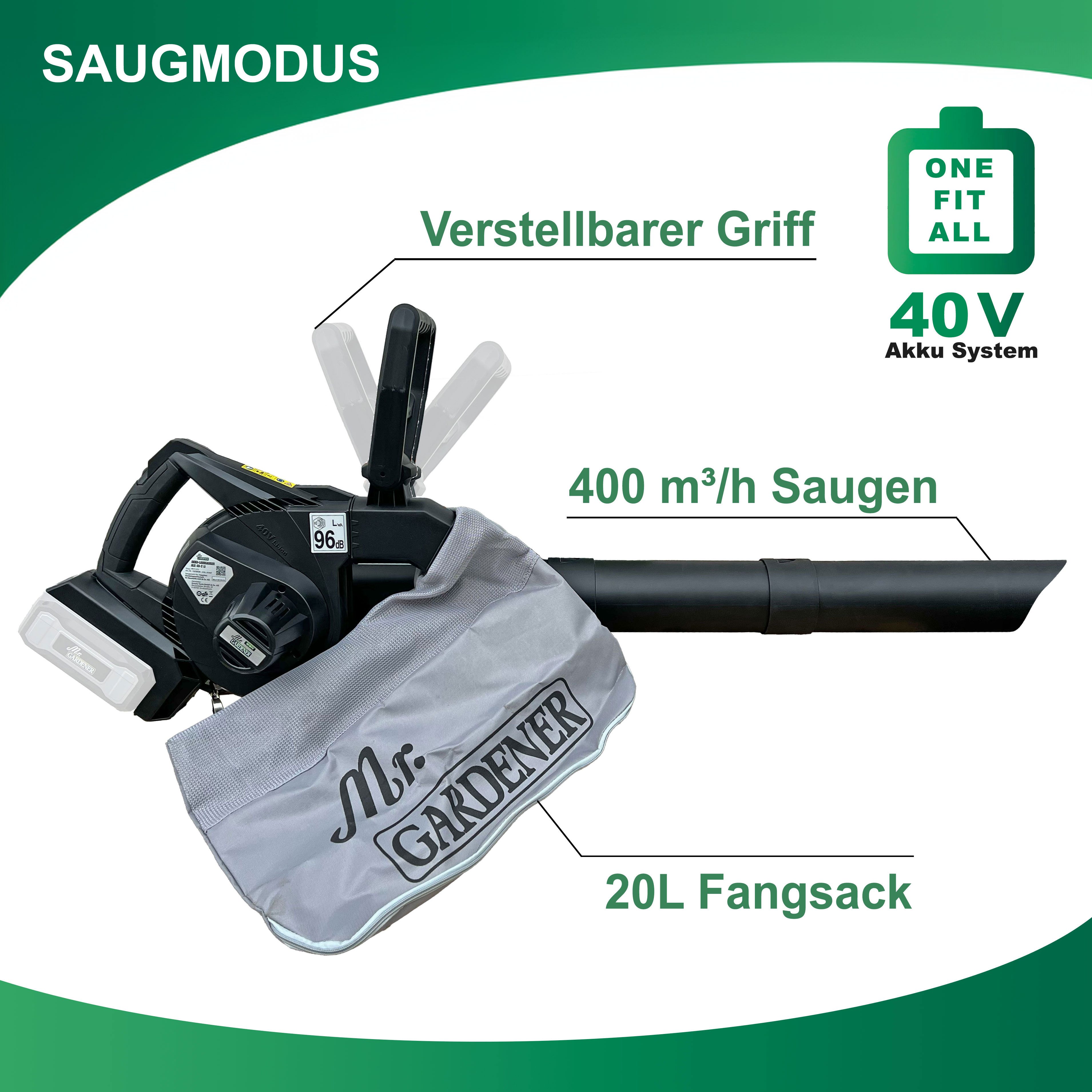 Mr. Gardener Akku-Laubbläser ALS 40-2 Li, günstig online kaufen