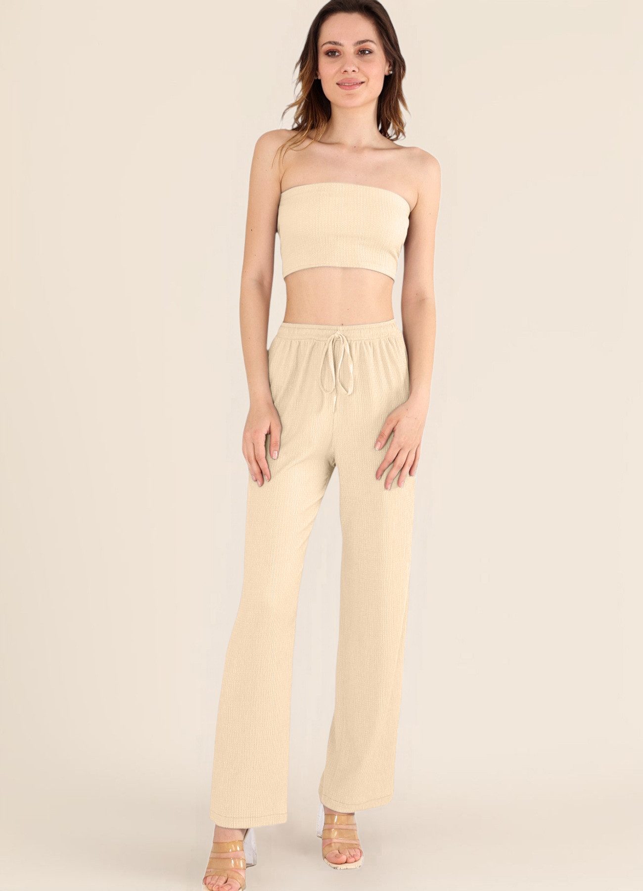 Olalook Lässige Gabardine-Hose Mit Gemustertem Gr? Produktbild-Vorschau 5