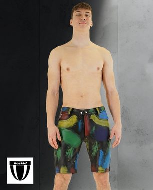 BOCKLE Boxershorts Bockle® Gay Shorts Flag CSD Echtleder Shorts Lederhose Leder Pants