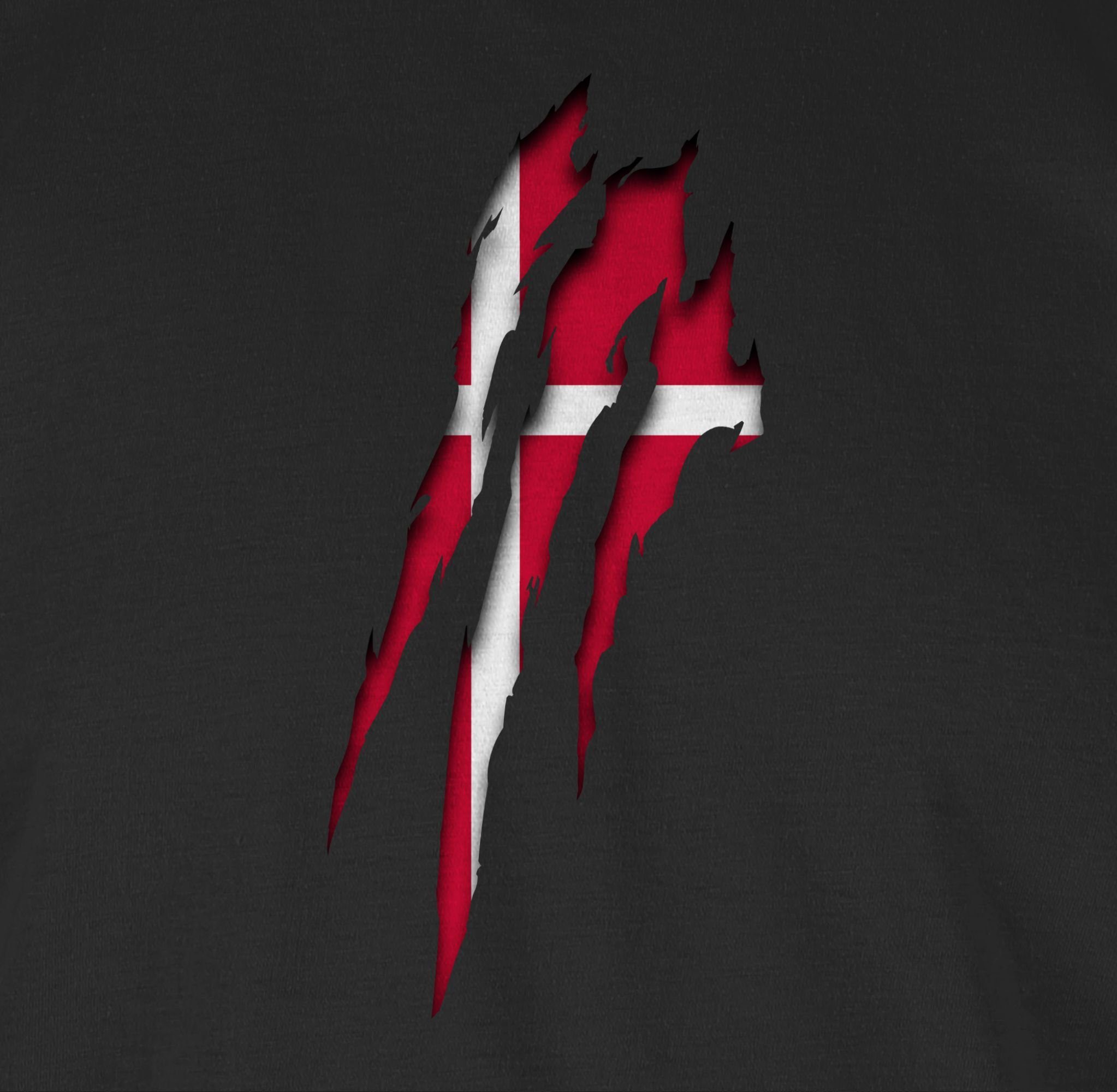 Shirtracer T-Shirt Dänemark Krallenspuren 2026 Fussball WM Fanartikel