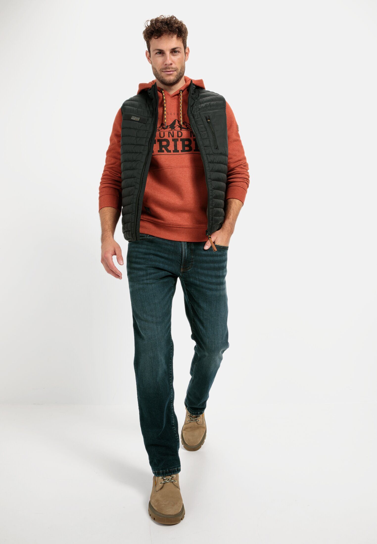 camel active Kapuzenpullover Sweatshirt mit Kapuze aus einem Baumwollmix (1-tlg)