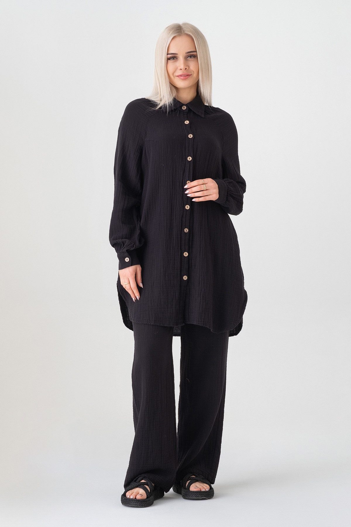WENOR Hemdbluse Musselin Damen Oversize Hemd günstig online kaufen