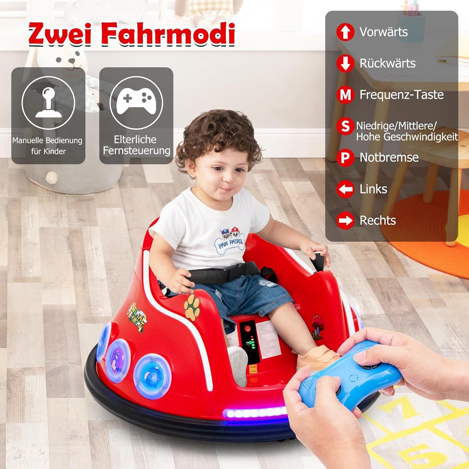 KOMFOTTEU Elektro-Kinderauto Autoscooter, blinkendem LED-Licht & Musik günstig online kaufen