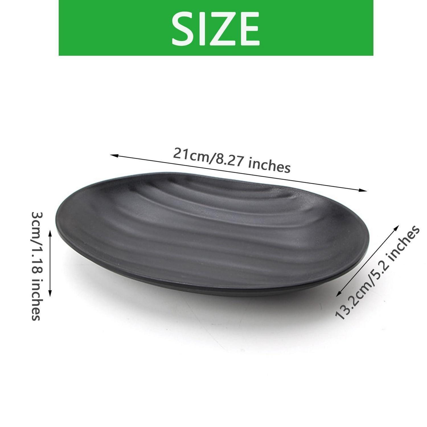 LuxusKollektion Schmuckkasten Schmucktablett oval schwarz mattiert (1 St)