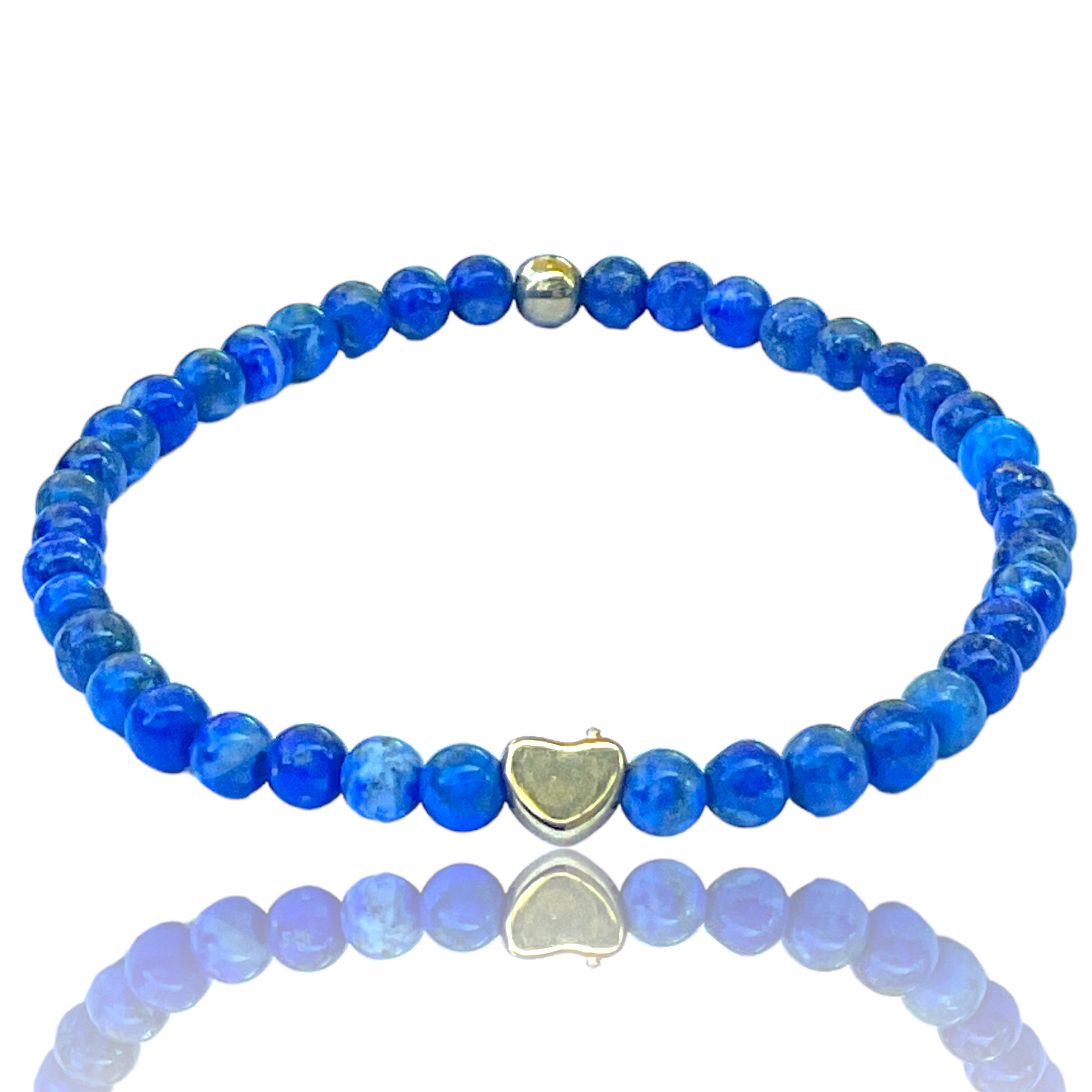Steinfixx® Perlenarmband Edelsteinarmband aus Lapis Lazuli mit 18k vergolde günstig online kaufen
