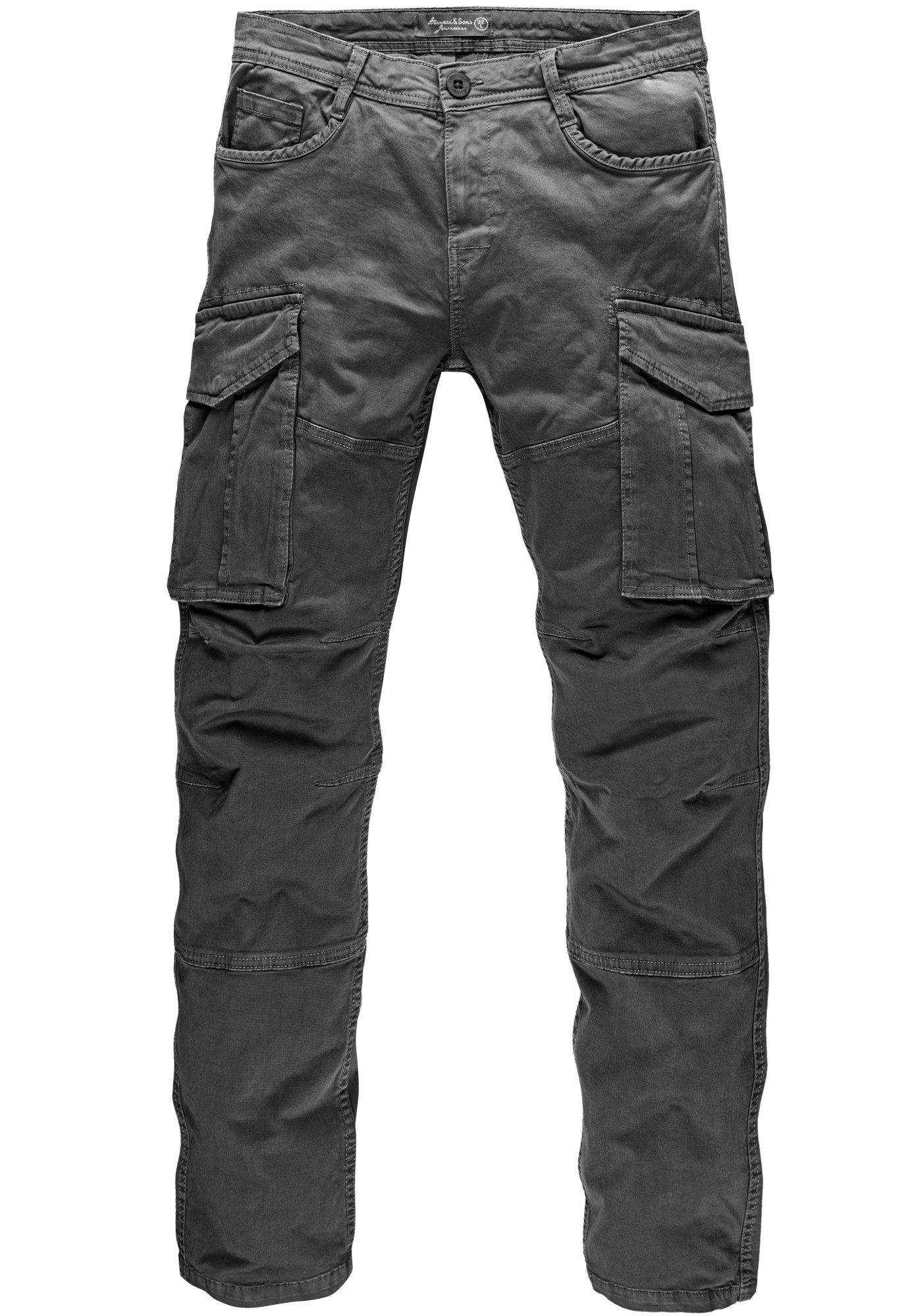 Amaci&Sons Chinohose WYATT Cargo Jogger-Chino Herren Cargo Jogger Chino Hos günstig online kaufen