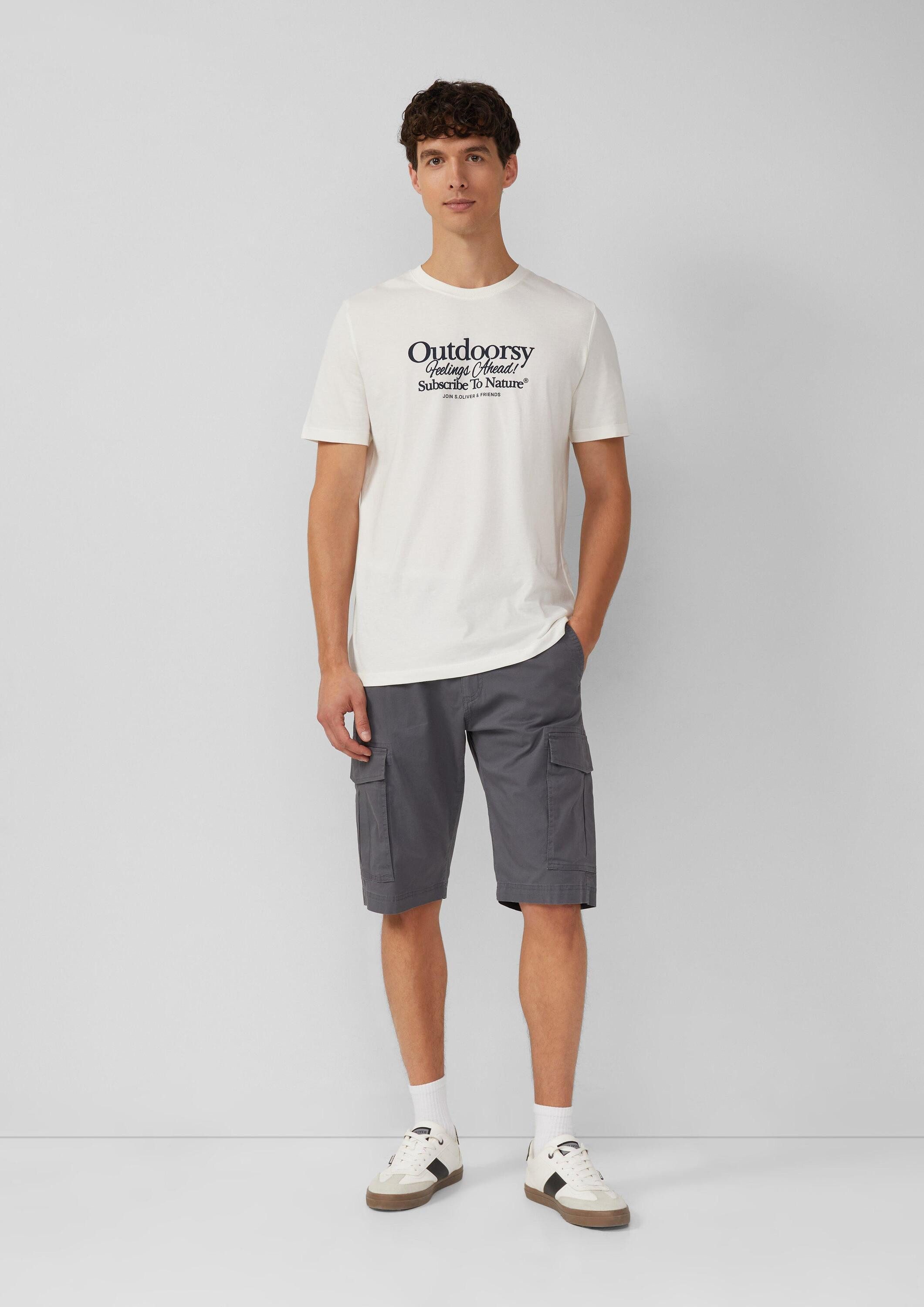 s.Oliver Shorts Bermuda FILE File: Baumwoll-Bermuda im Relaxed Fit mit Cargotaschen