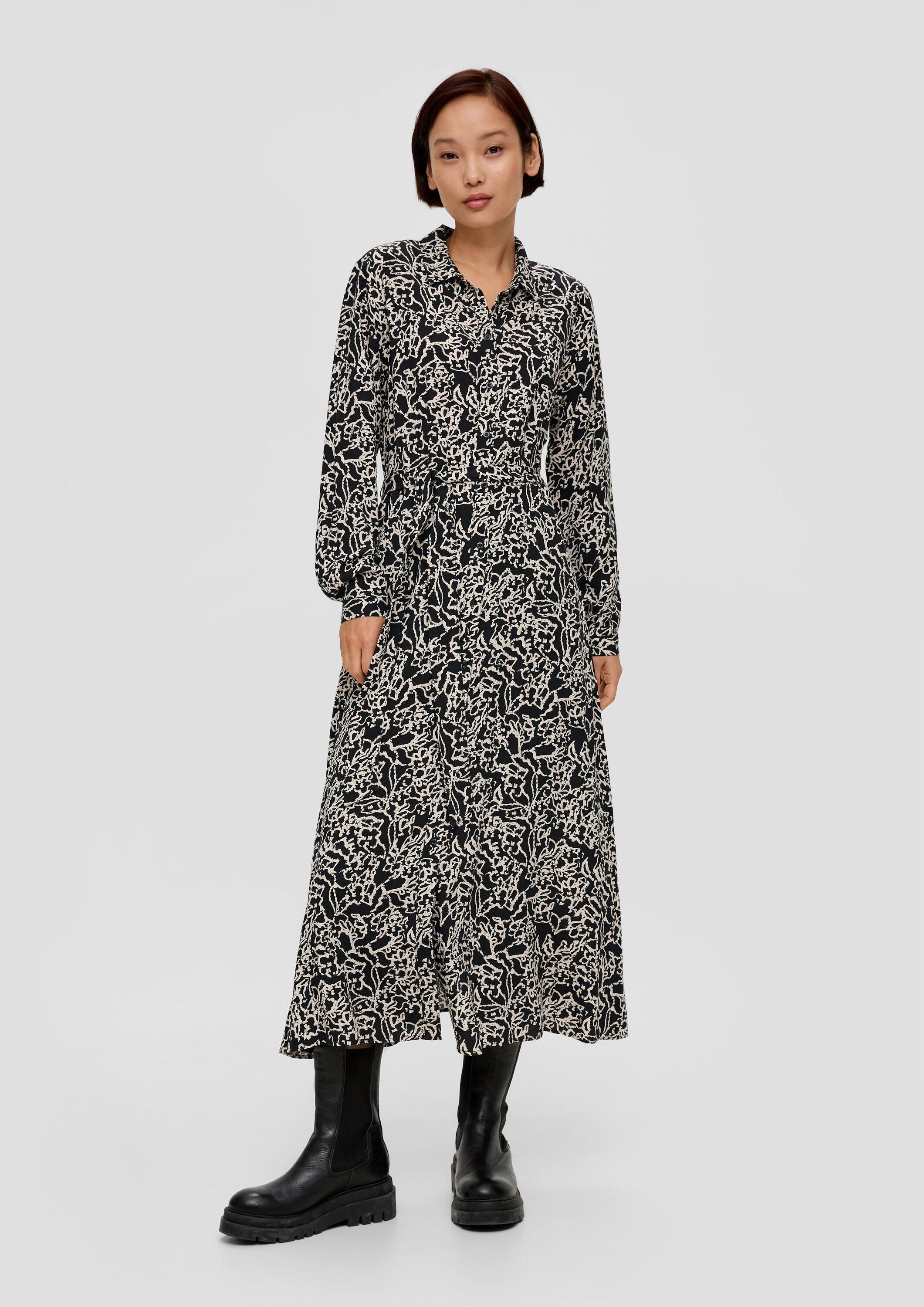 s.Oliver Maxikleid Kleid Midikleid aus Viskose