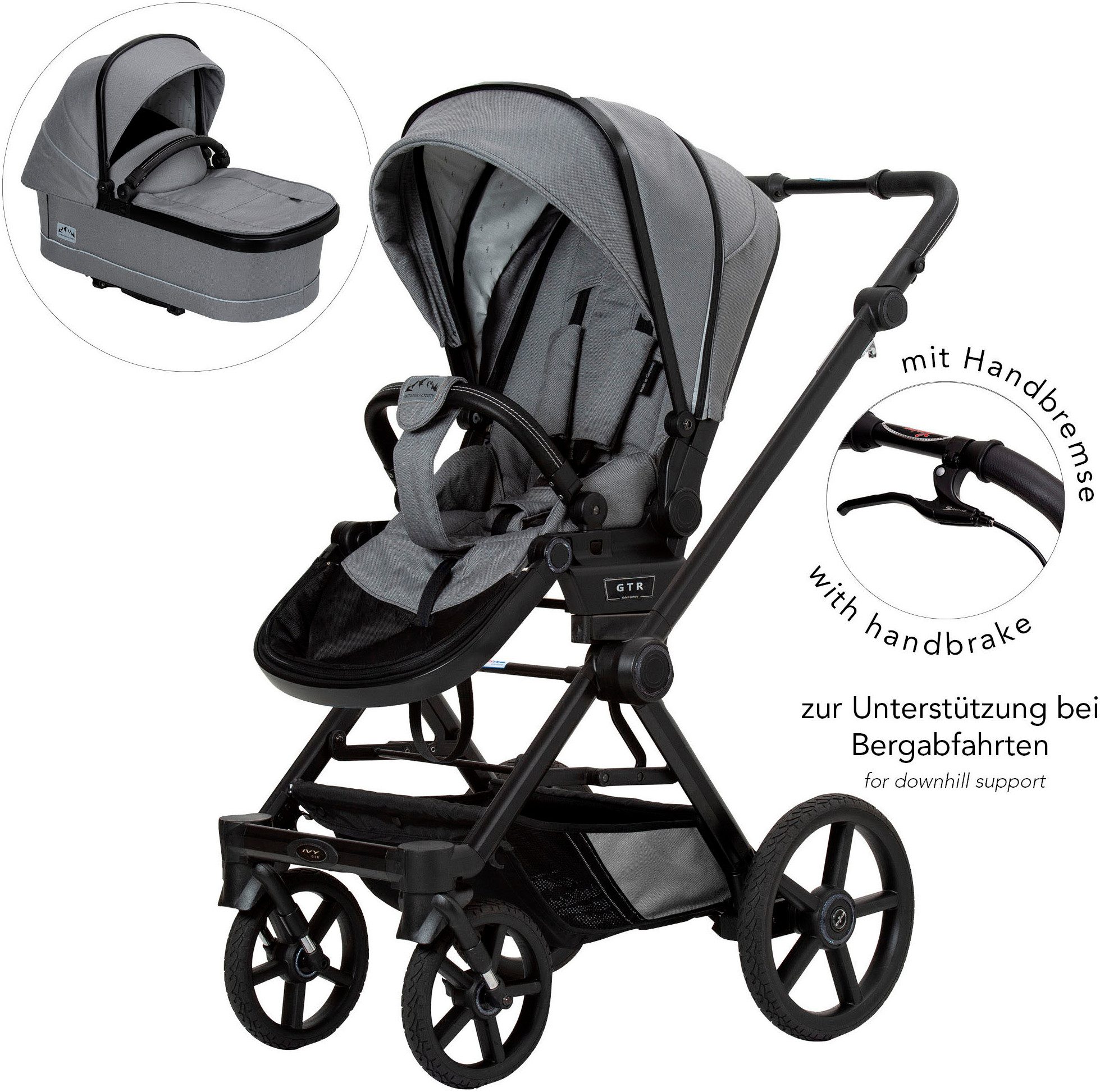 Kombi-Kinderwagen Ivy GTR Outdoor Handbremse