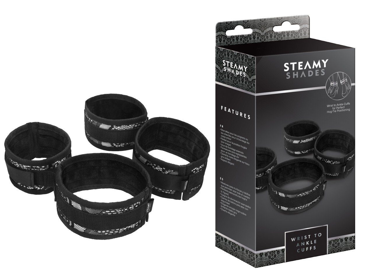 STEAMY SHADES Cuffs STEAMY SHADES Bondage-Set Wrist Ankle to