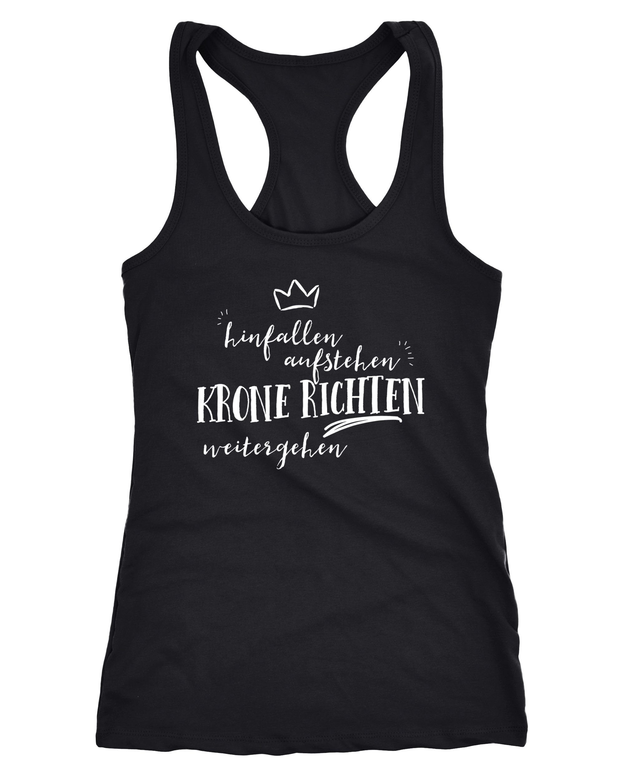 MoonWorks Tanktop Damen Tanktop Hinfallen, aufstehen, günstig online kaufen