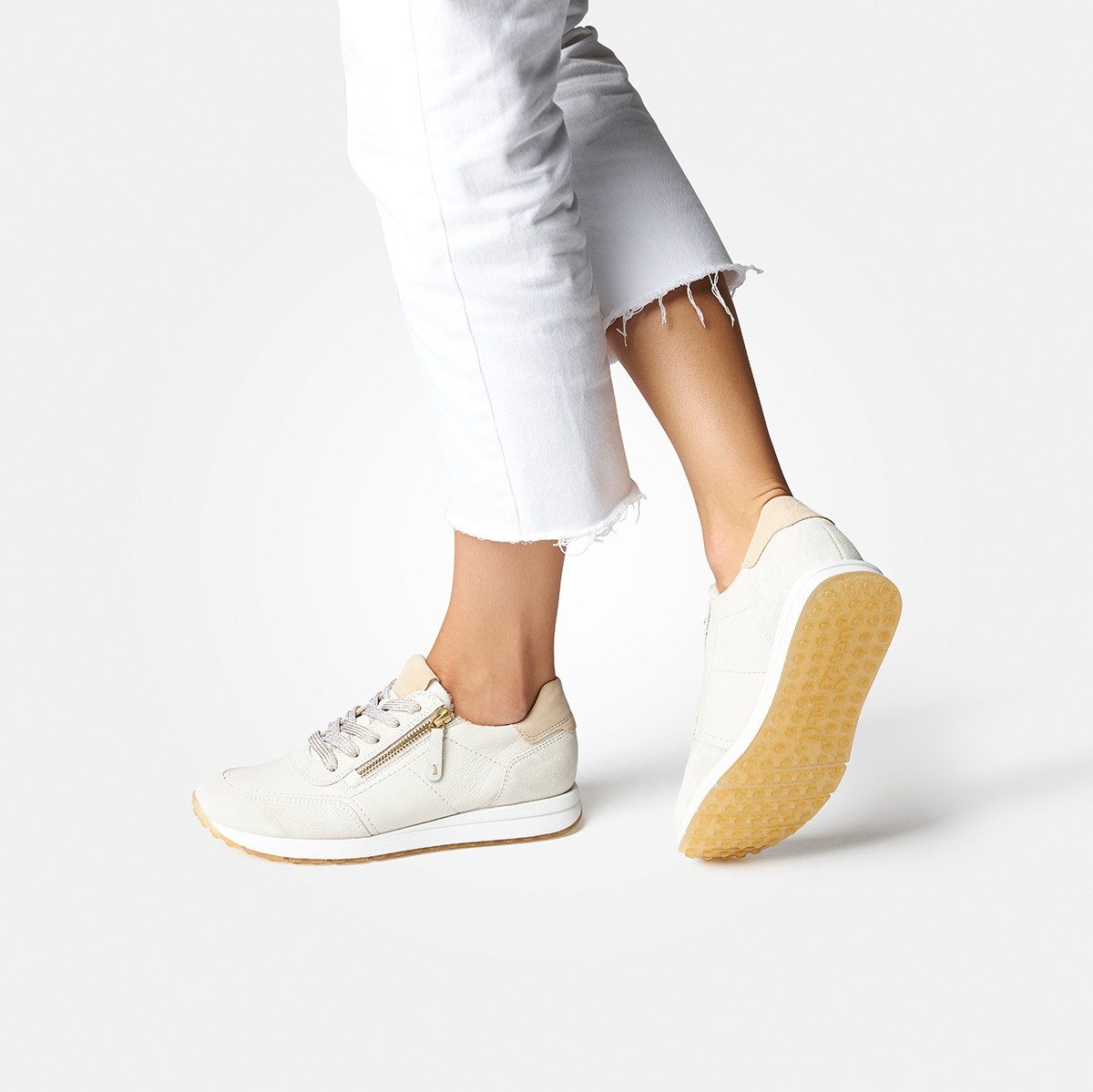 Paul Green Paul Green 4085-335, Sneaker, Weiß/ Offwhite / Beige, Damen Sneaker