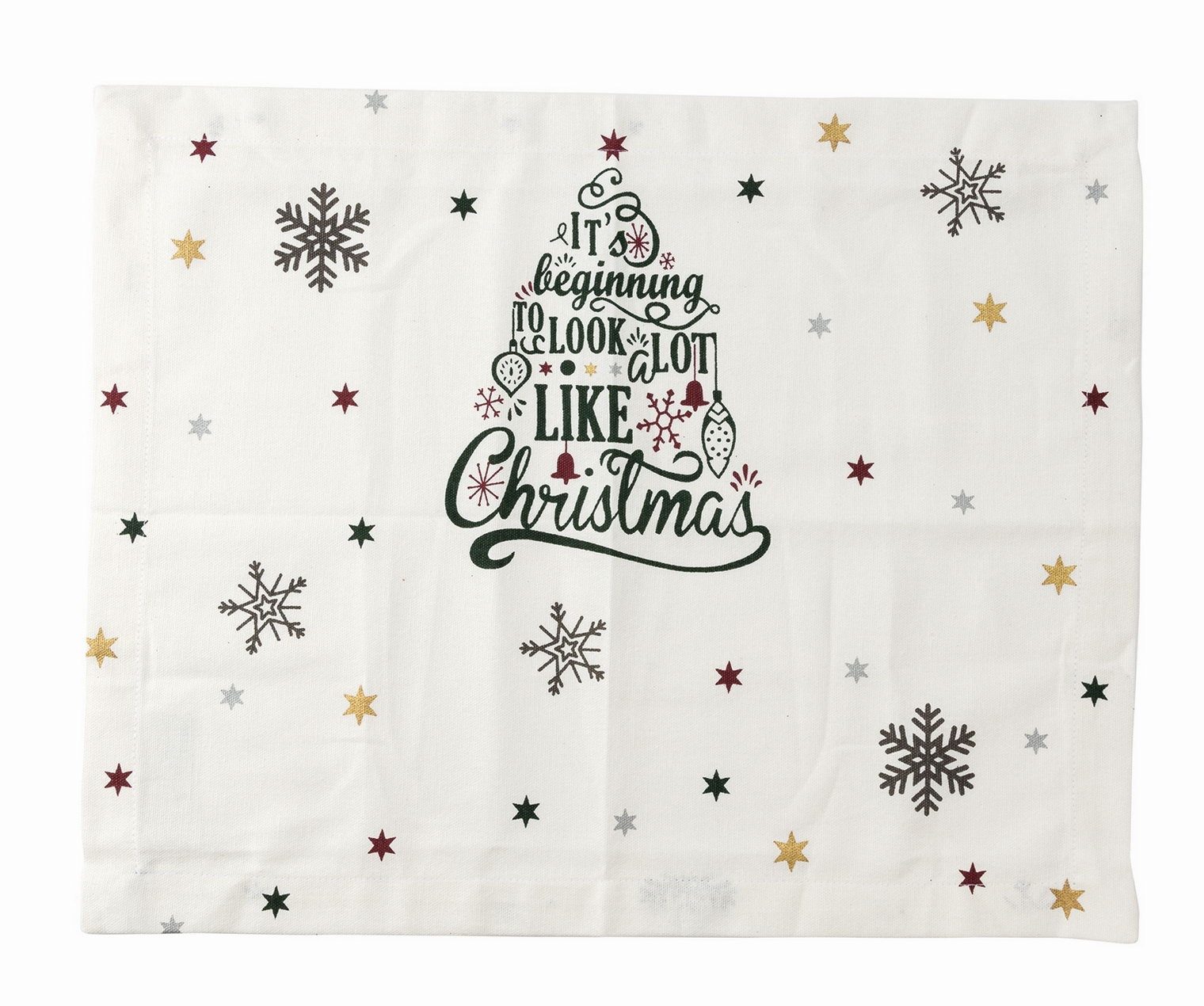 El Puente Tischdecke Tischsets "Merry Christmas", 2er-Set, Handmade (2), Handmade