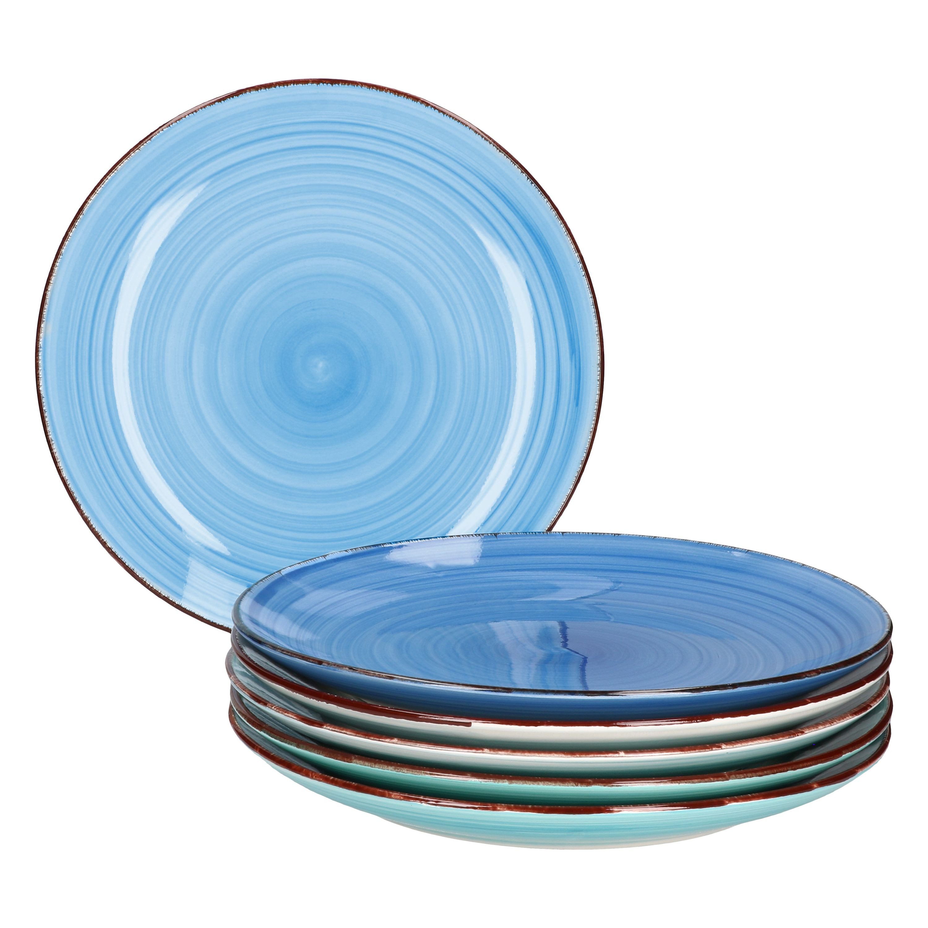 Speiseteller 6er Set Essteller flach Blue 26,5cm