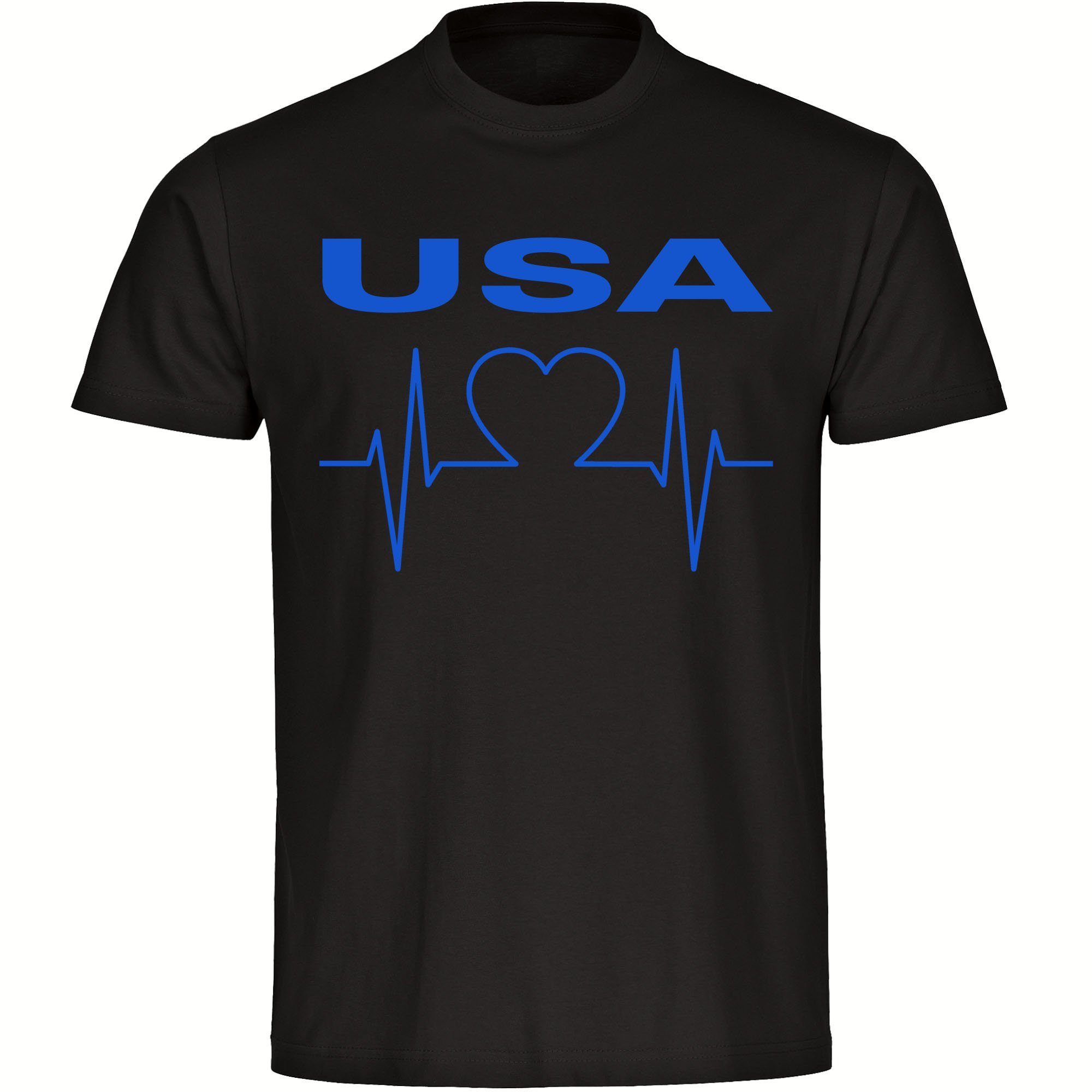 T-Shirt Herren USA - Herzschlag - Männer