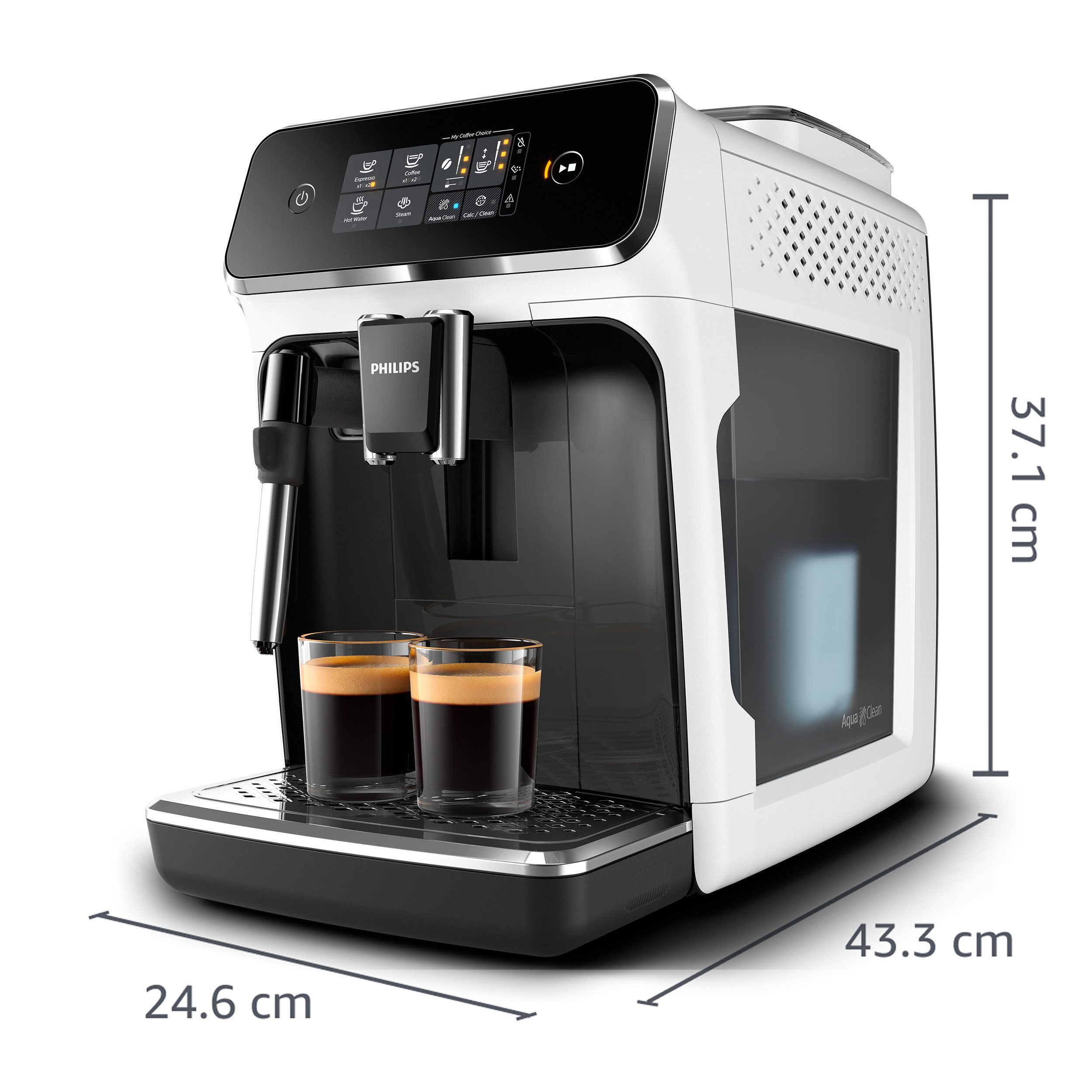 Philips Kaffeevollautomat EP2223/40 2200 Series, 2 Kaffeespezialitäten, Panarello Milchschäumer, anpassbarer Aromastärke