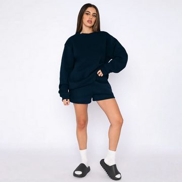 ZWY Doppelpack Anzüge Sweatshirt für Damen, Rundhals-Sweatsuits, Lounge Set-Trainingsanzug