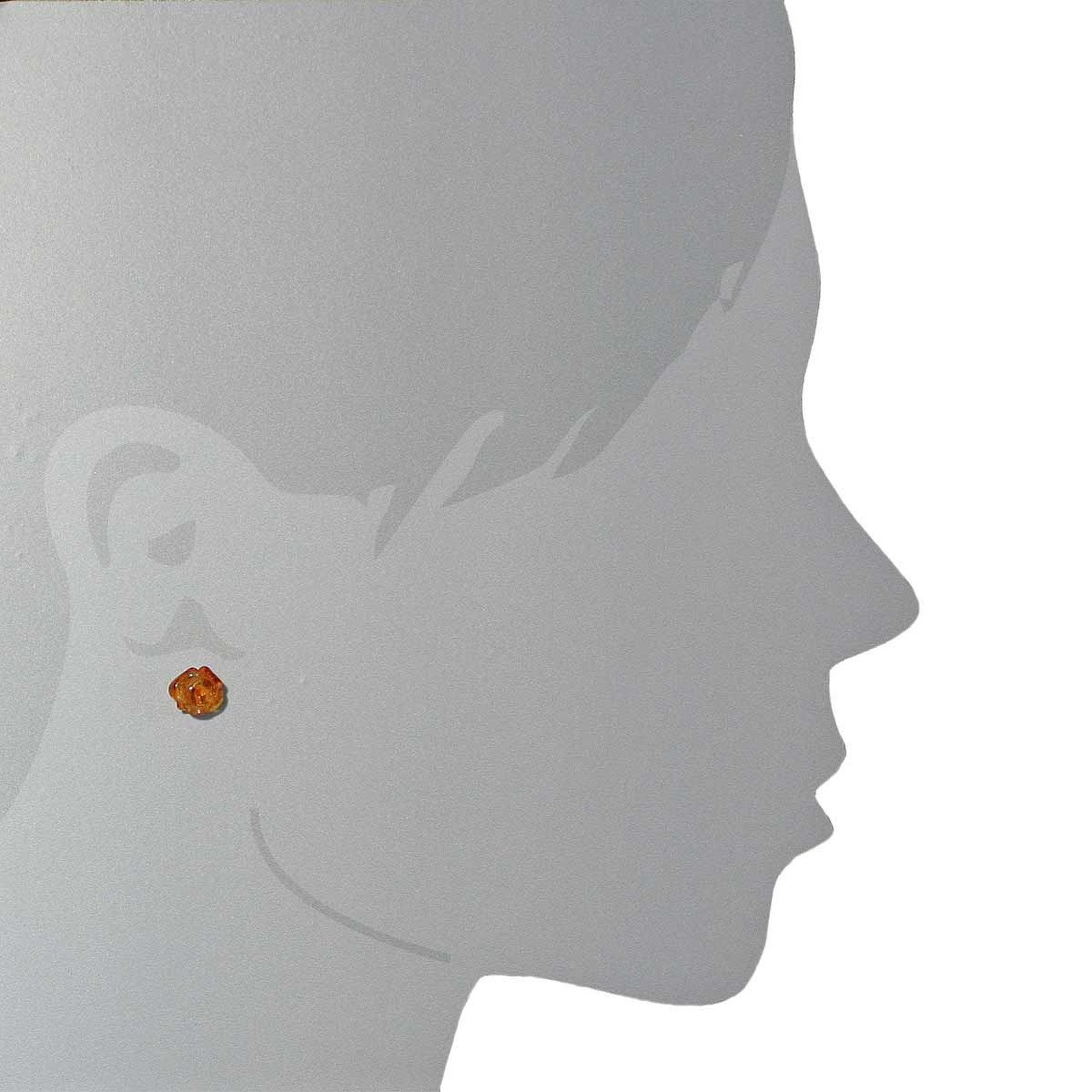OSTSEE-SCHMUCK Paar Ohrstecker Ostsee-Schmuck Ohrstecker Rose günstig online kaufen
