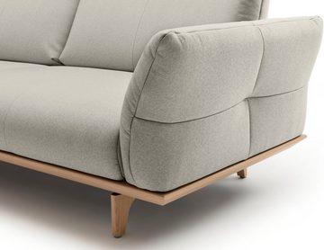 hülsta sofa 3-Sitzer hs.460, Sockel in Eiche, Füße Eiche natur, Breite 208 cm