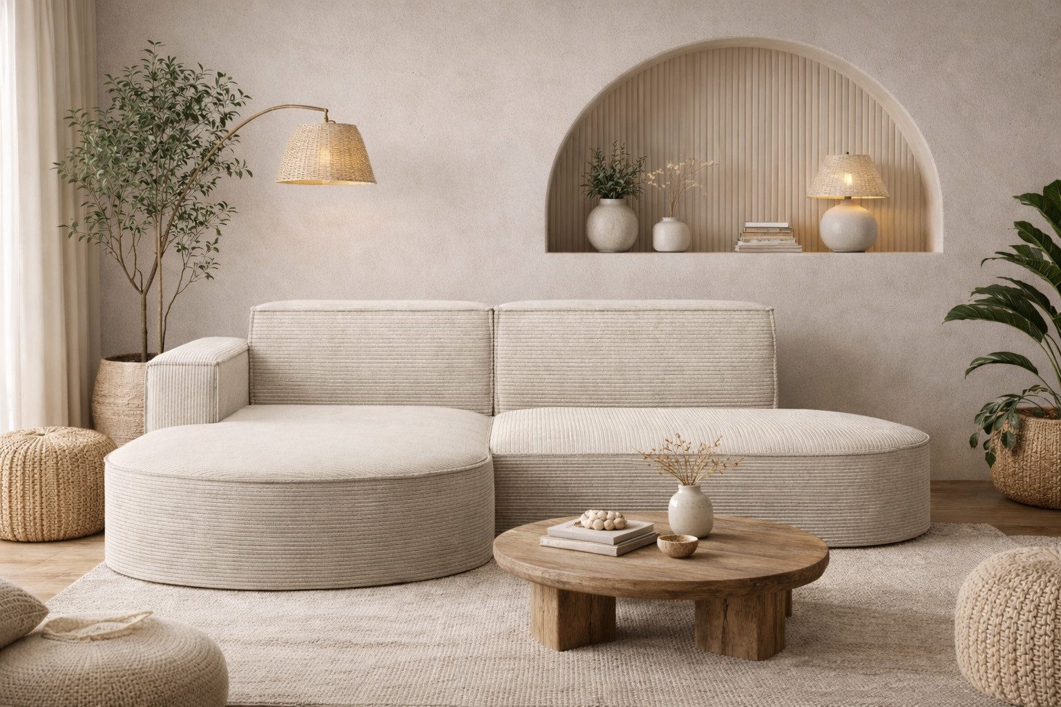 Kaiser Möbel Ecksofa Designer MODENA STUDIO L stoff Cord, Ecksofa, Cord Sof günstig online kaufen