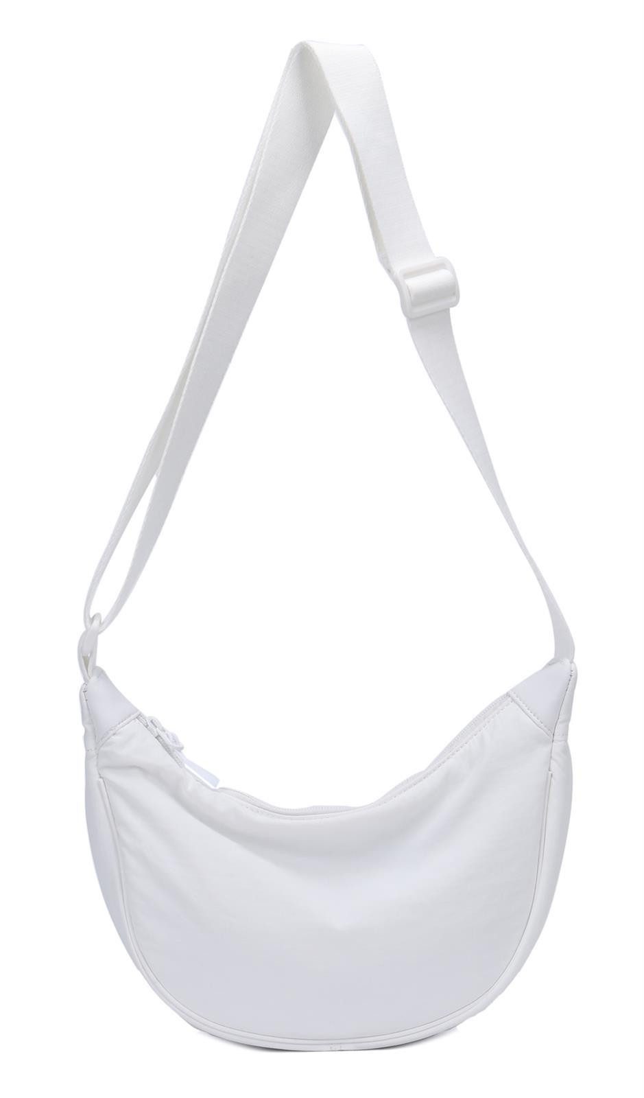 ITALYSHOP24 Schultertasche Damen Tasche Runde Brusttasche MOON Bag CrossBod günstig online kaufen