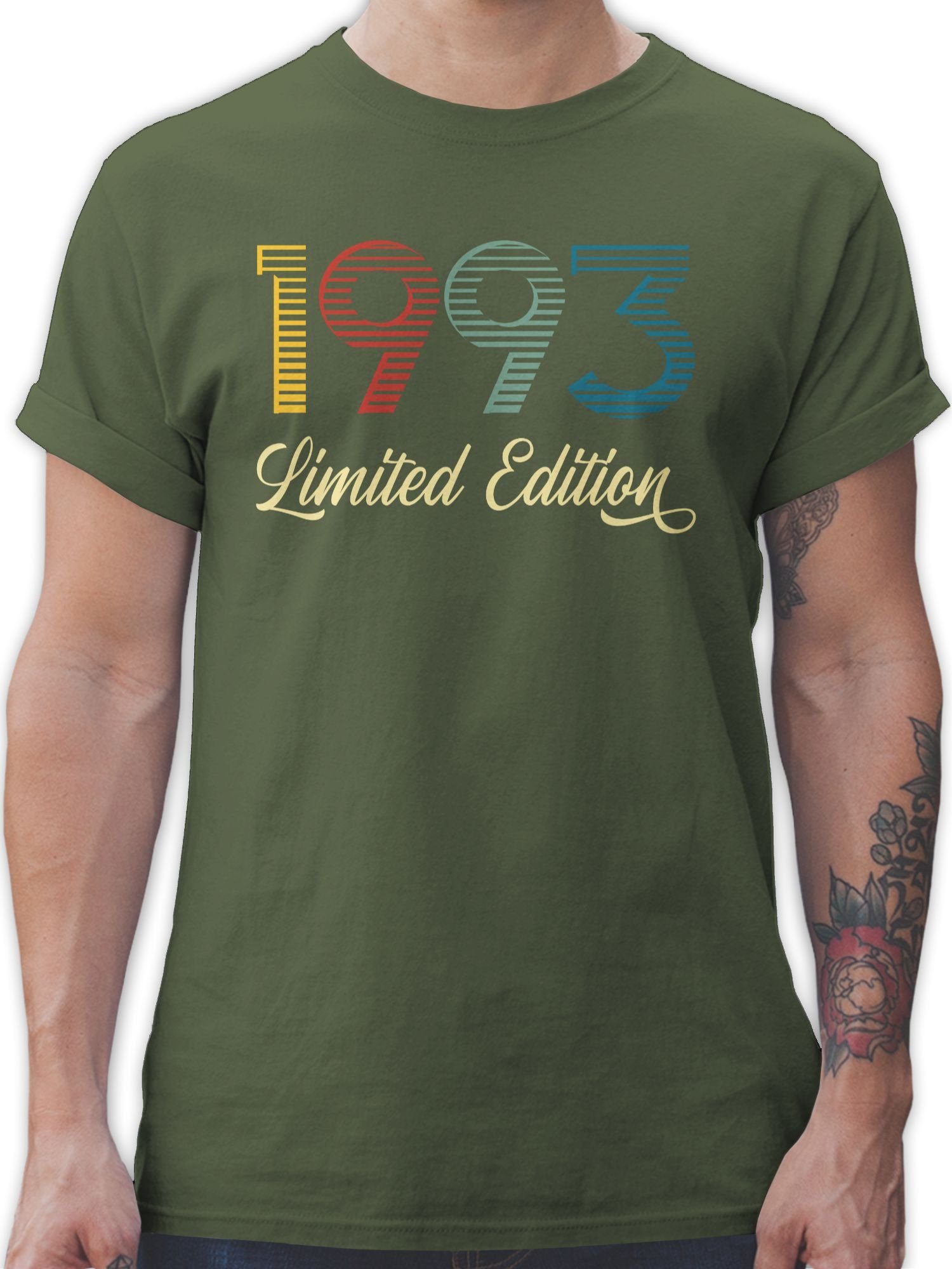Dreißigster Limited Shirtracer Geburtstag T-Shirt Grün Edition Army 30. 3 1993