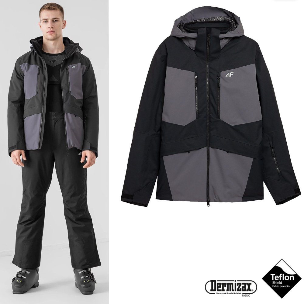 DERMIZAX® - 4F Hardshelljacke Winterjacke 20.000 Herren 4F Skijacke Primaloft Membran