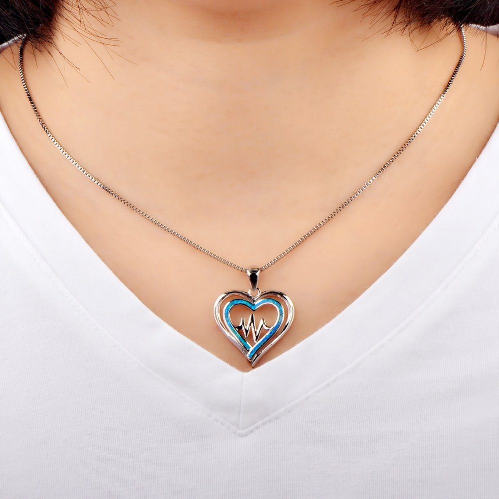 Invanter Kette mit Anhänger (1-tlg), Anhänger Herz ink Kette für Kupfer Geschenkbox Halskette Damen